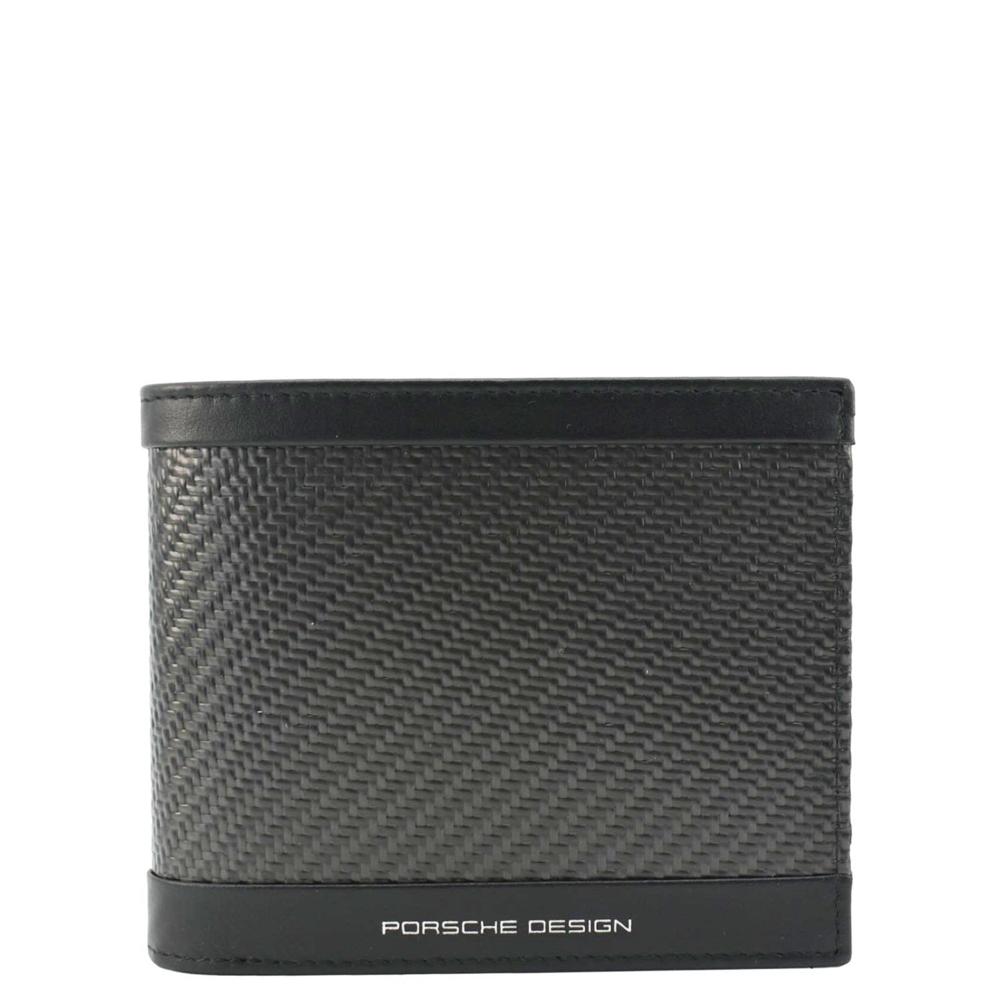 PORSCHSE DESIGN Carbon Print Fabric Men's Bifold Wallet Black