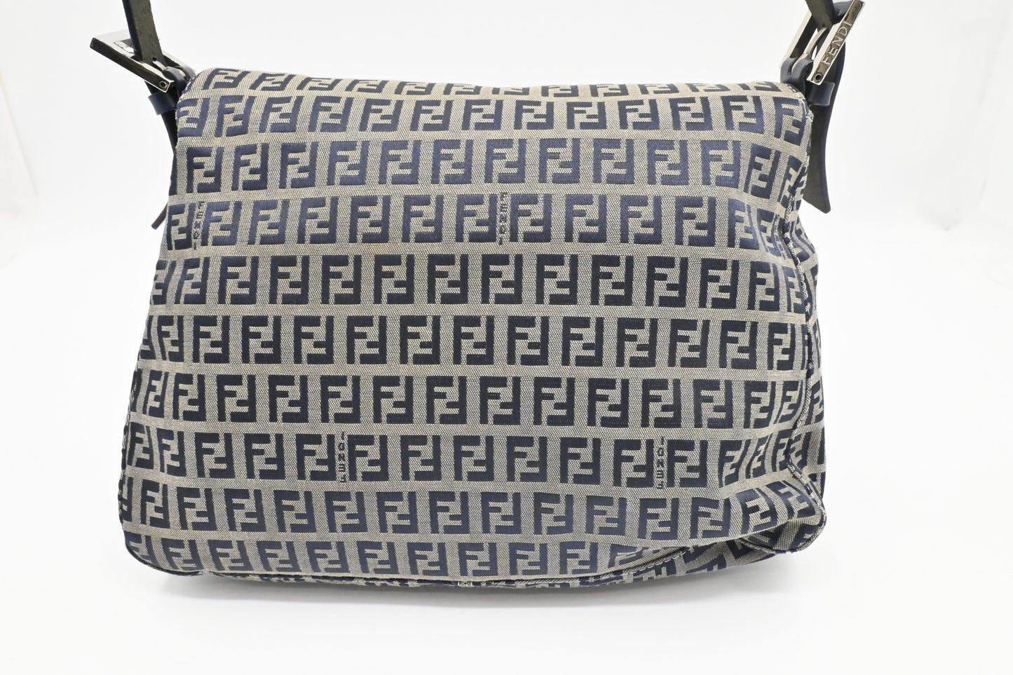 Fendi Mama Baguette in Navy Zucca Canvas