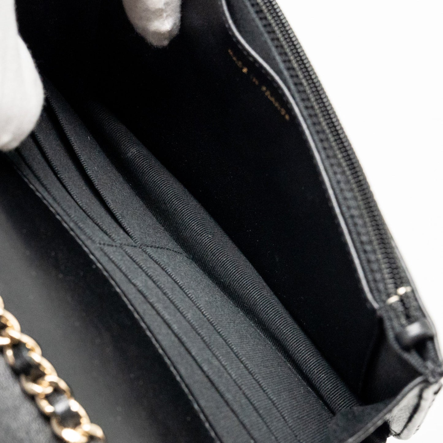 Chanel Trendy CC Wallet on Chain Lambskin Black L (Microchip)