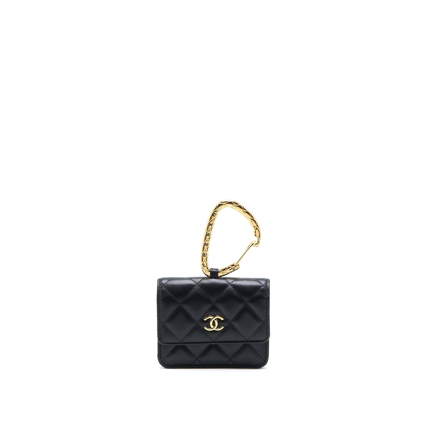 Chanel Jewel Hook Cardholder Lambskin Black