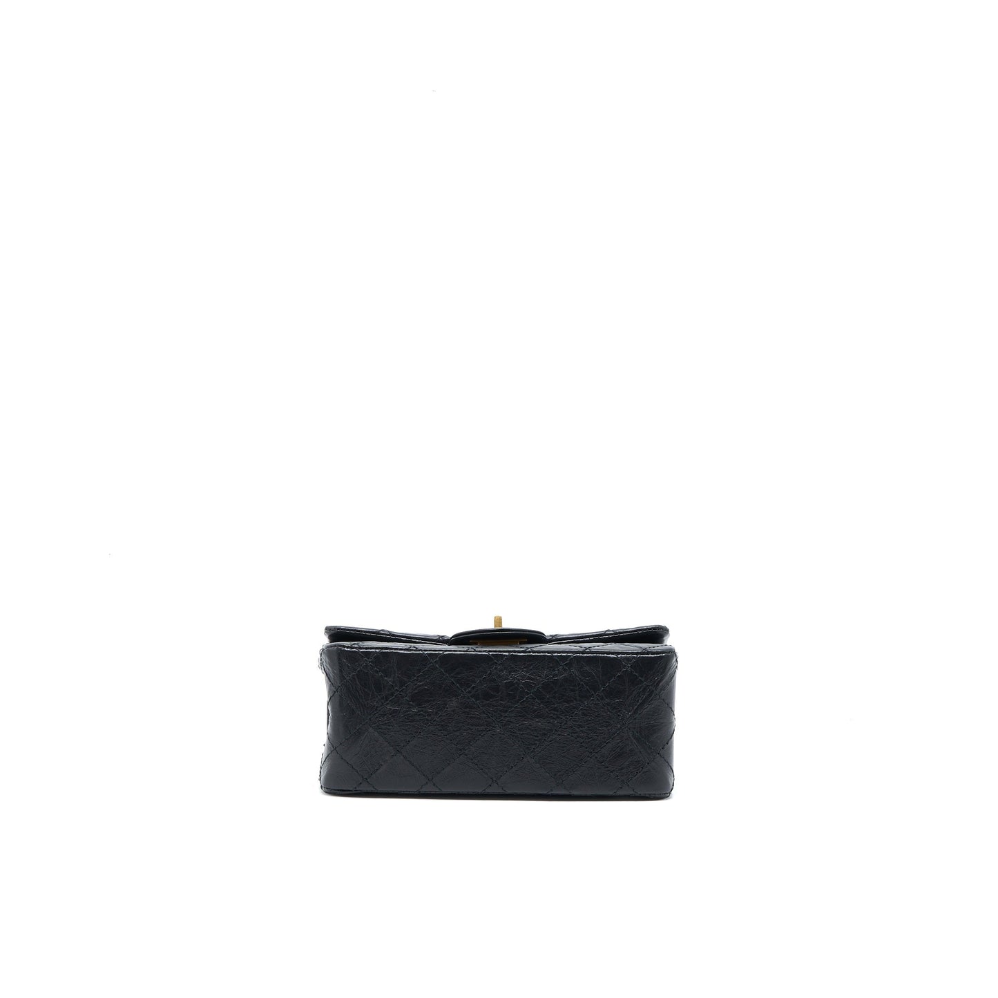 Chanel Mini Reissue 2.55 Flap Bag Aged Calfskin Black Brushed  (Microchip)