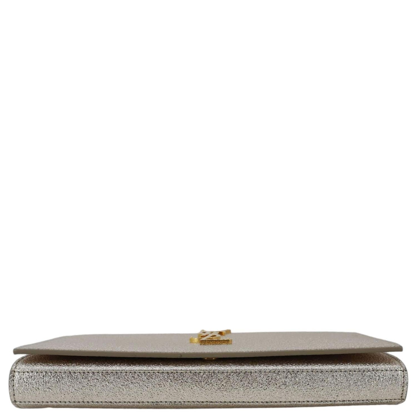 YVES SAINT LAURENT Kate Small Metallic Leather Crossbody Bag Silver