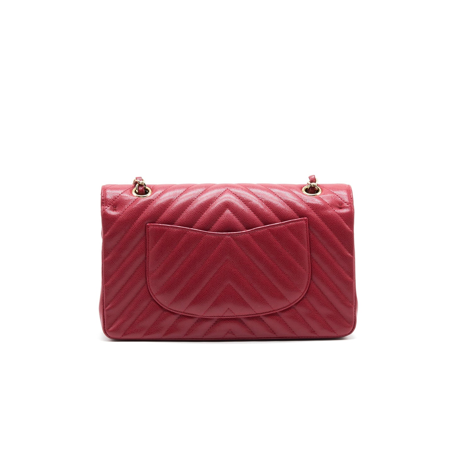 Chanel Medium Classic Double Flap caviar Raspberry Red with LGHW Shoulder Bag