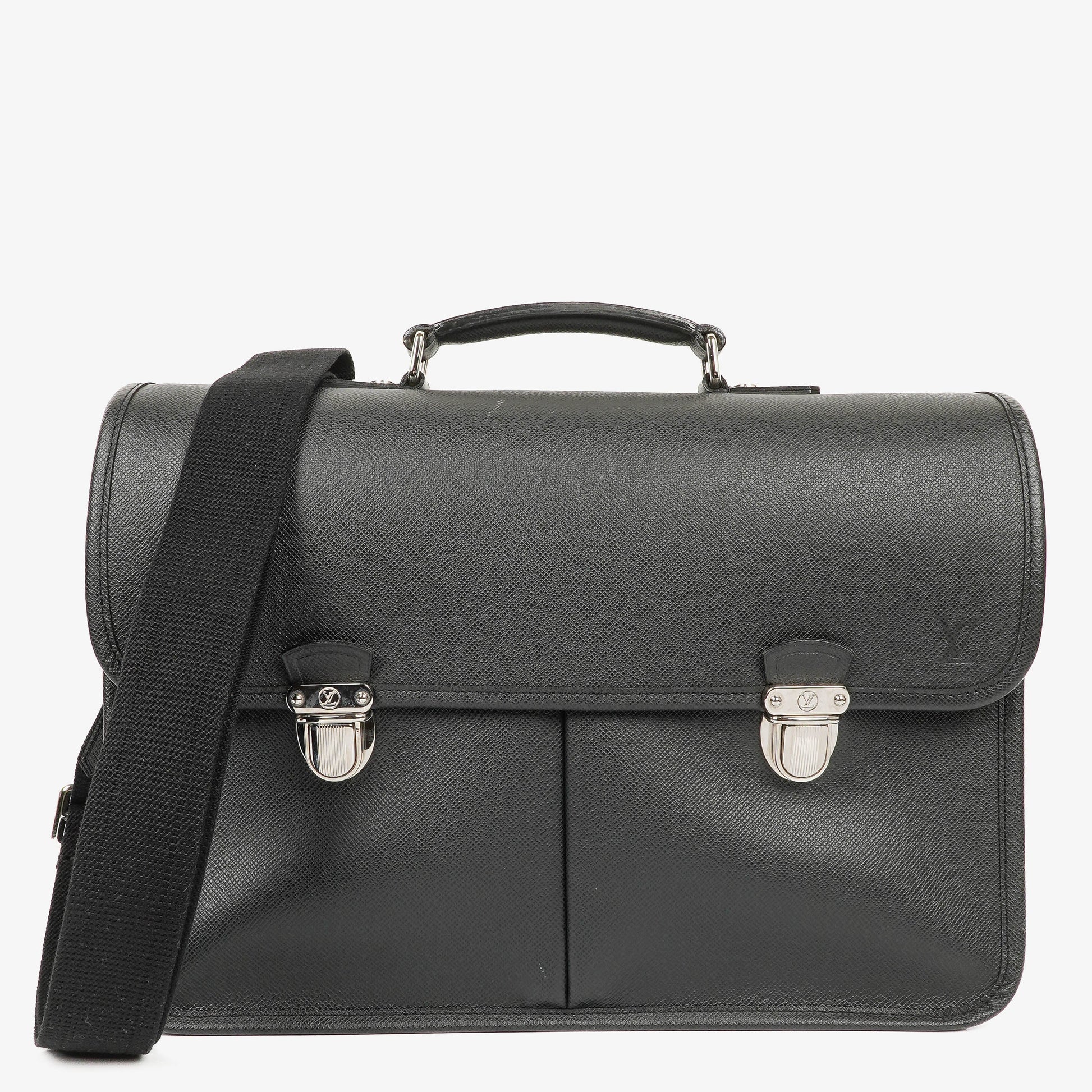 Louis Vuitton Anton Taiga Leather Briefcase Bag