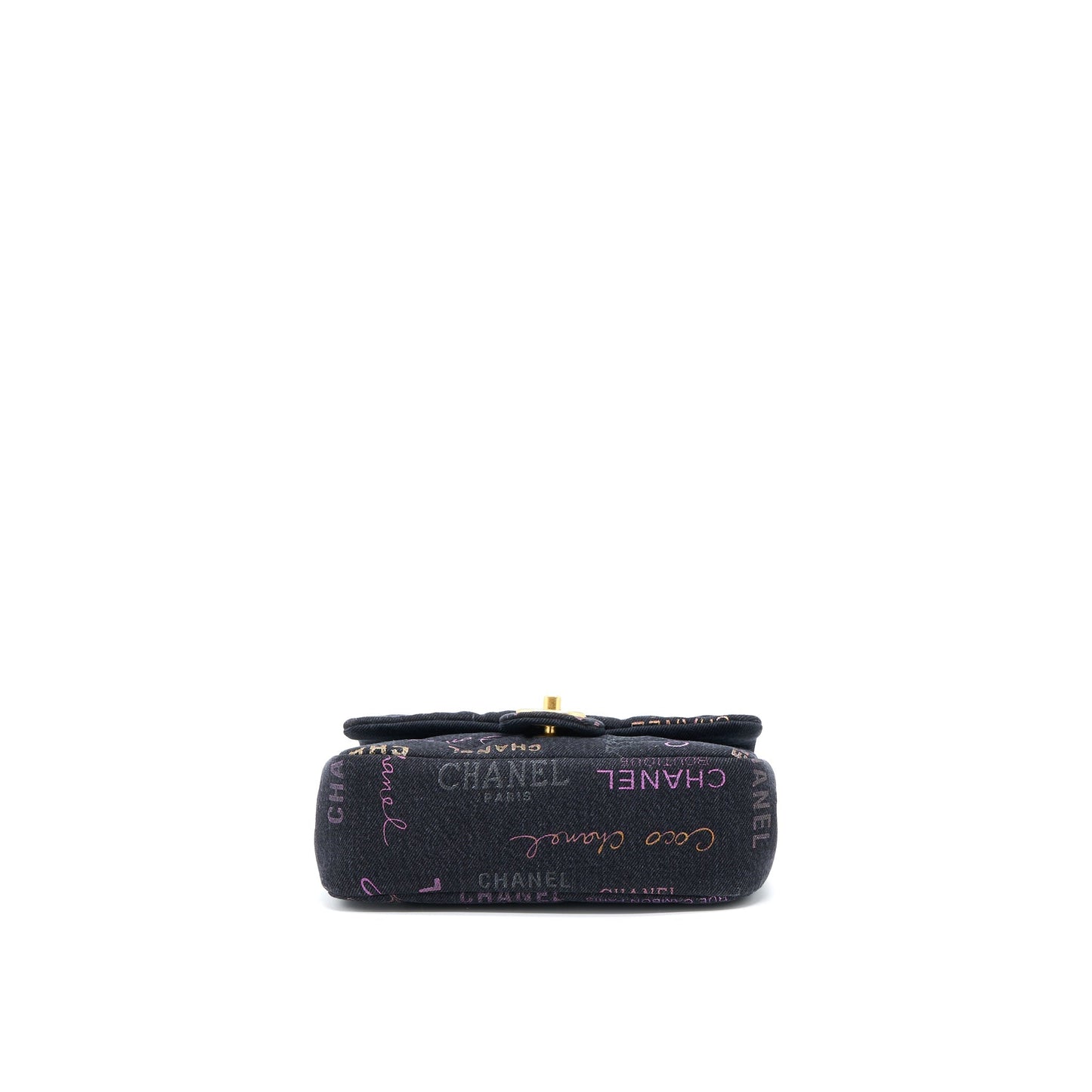 Chanel 22P Black Denim Flap Bag Brushed (Microchip)