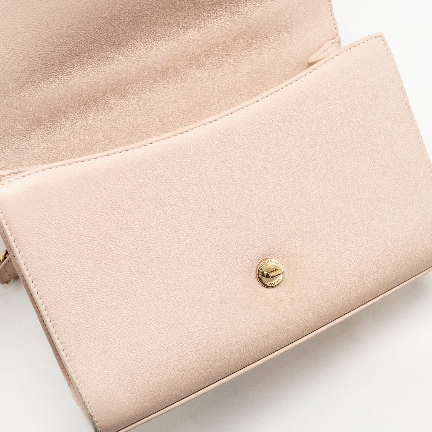 Chanel 17C Click Label Shoulder Bag Calfskin Light Pink L