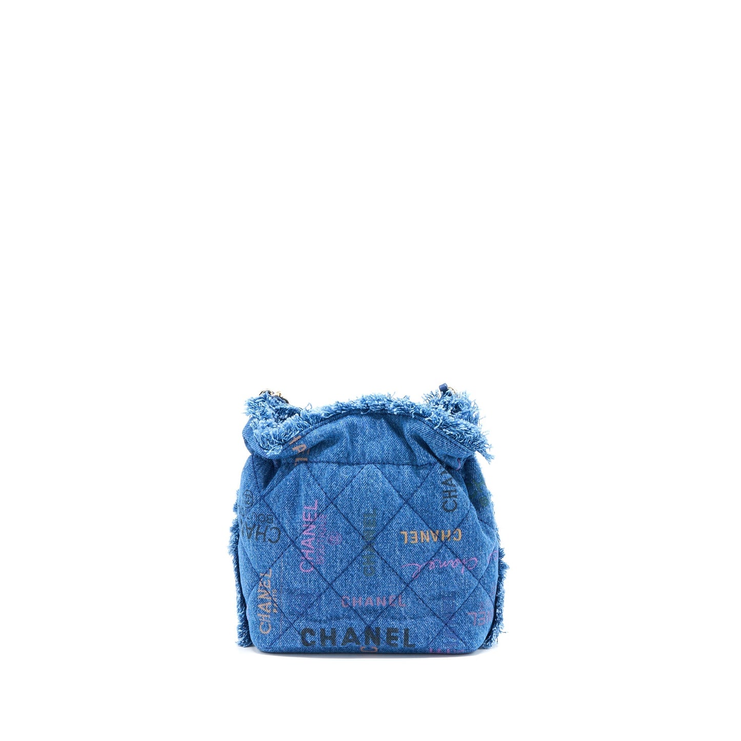 Chanel 22P Small Blue Denim Bucket Bag L (Microchip)