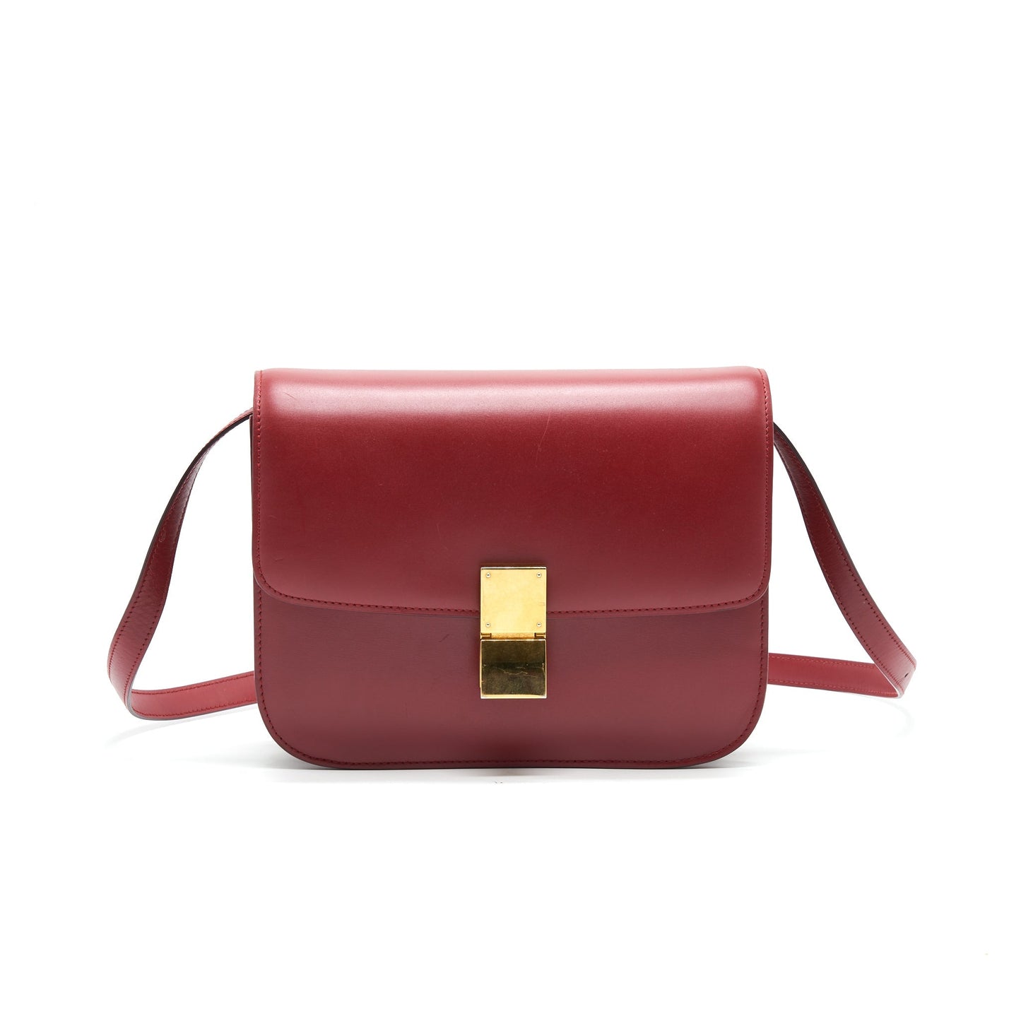 Celine Medium Classic Purse Red with