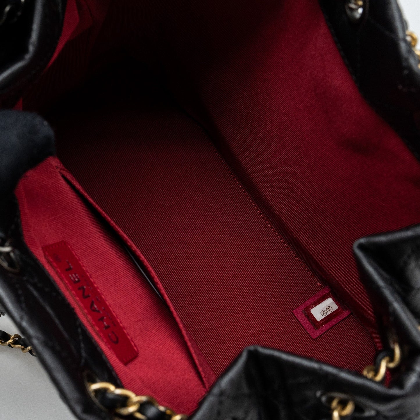 Chanel Small Gabrielle Backpack Aged Calfskin Black Multicolour Hardware
