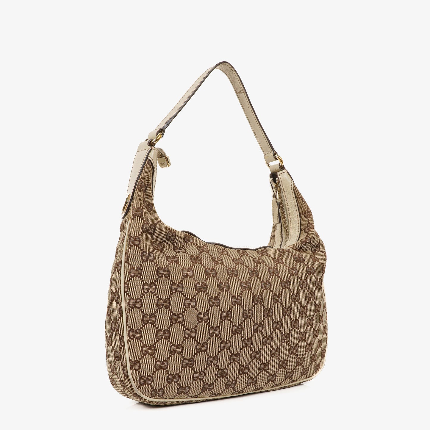 Gucci Charmy Beige GG Canvas Hobo Bag
