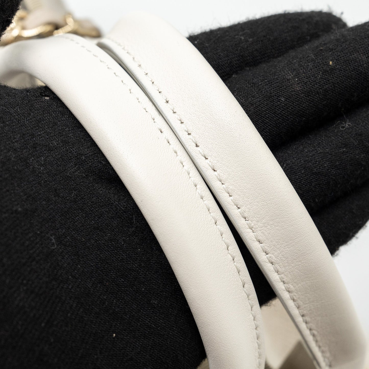 Chanel Deauville Bag Canvas/ Leather Beige/White  (microchip)