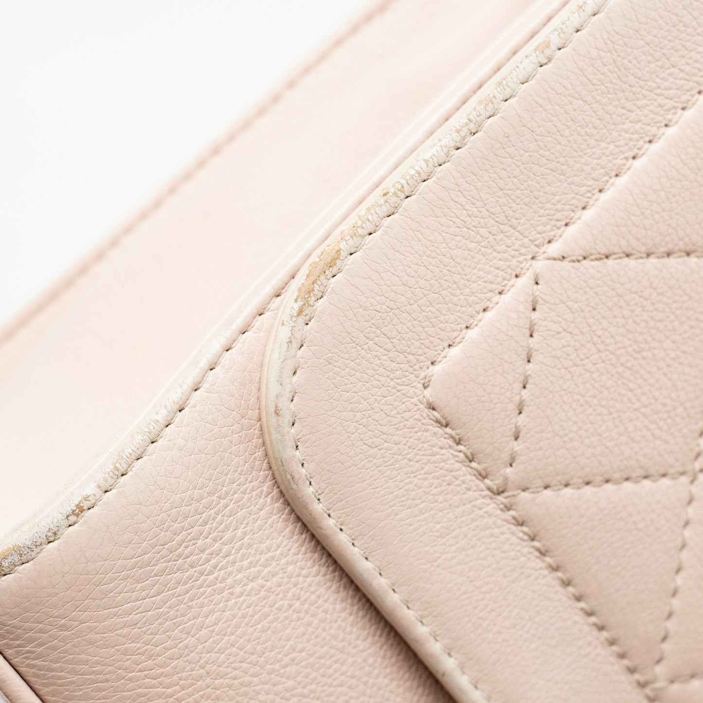 Chanel 17C Click Label Shoulder Bag Calfskin Light Pink L