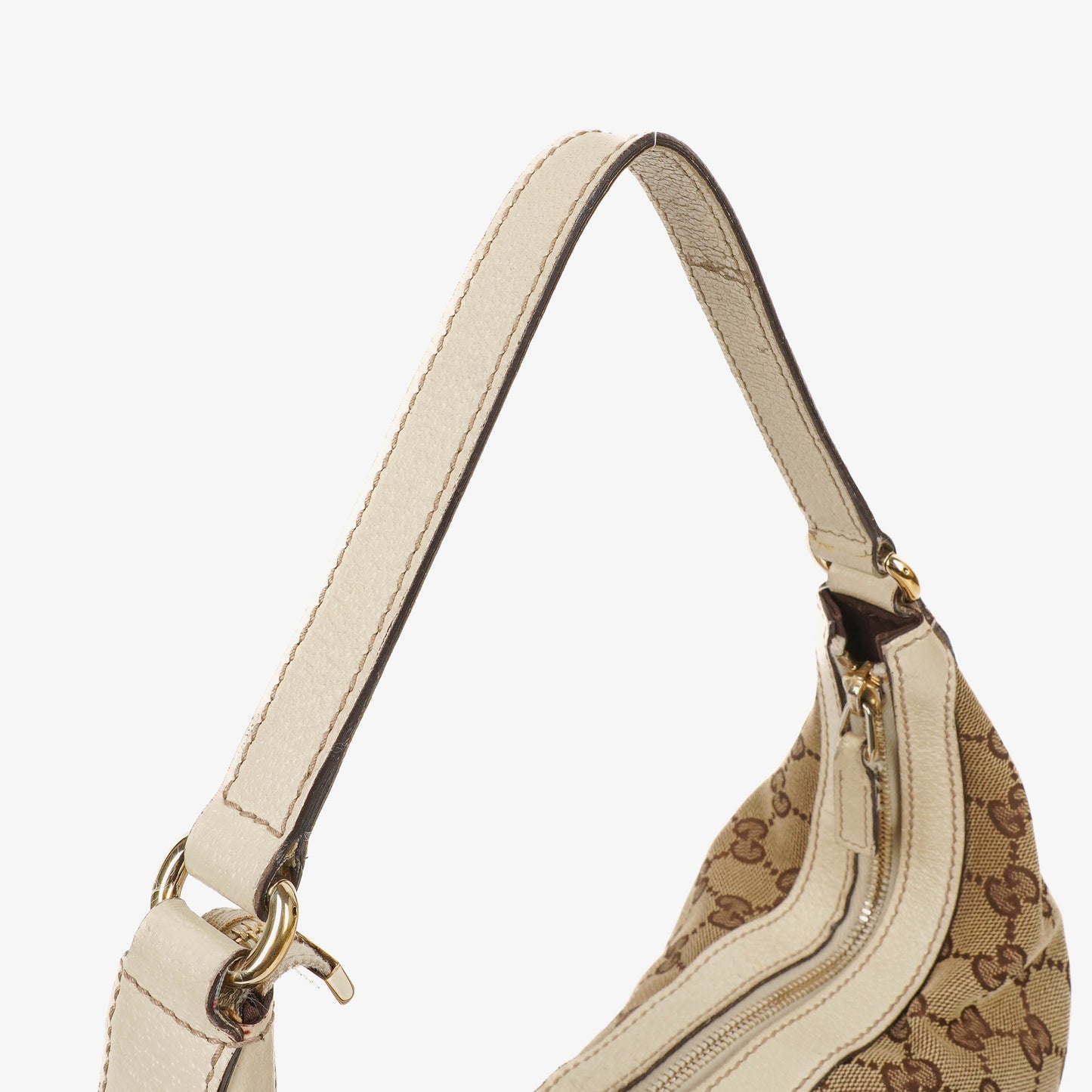 Gucci Charmy Beige GG Canvas Hobo Bag
