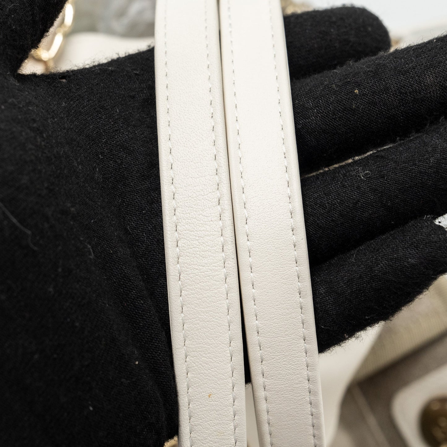 Chanel Deauville Bag Canvas/ Leather Beige/White  (microchip)