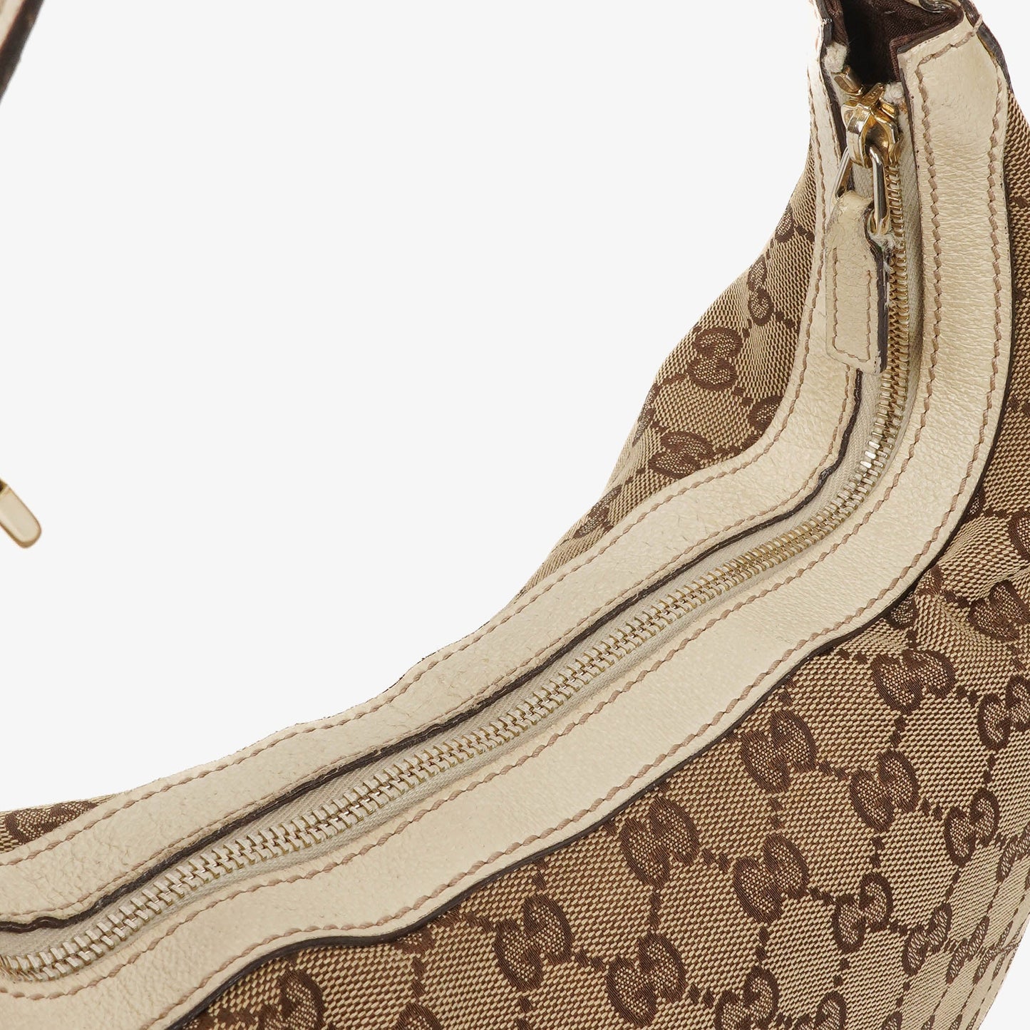 Gucci Charmy Beige GG Canvas Hobo Bag