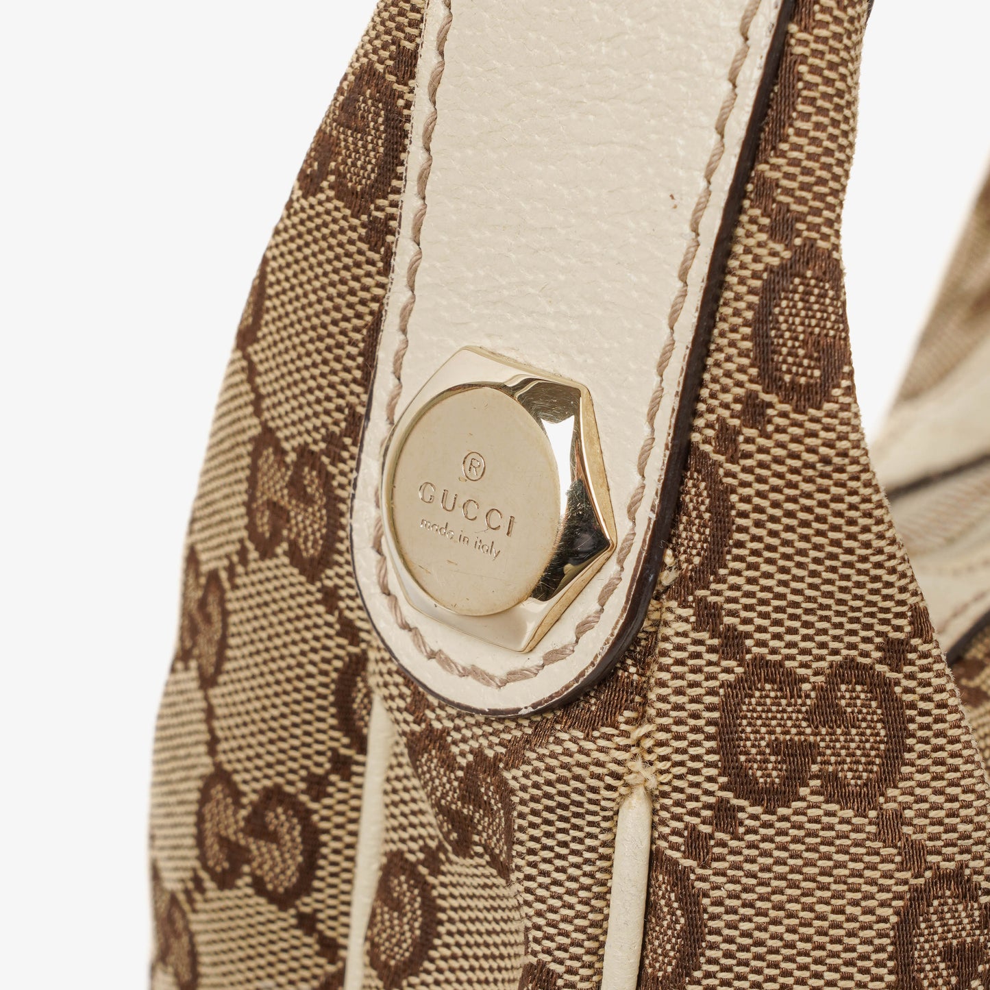 Gucci Charmy Beige GG Canvas Hobo Bag