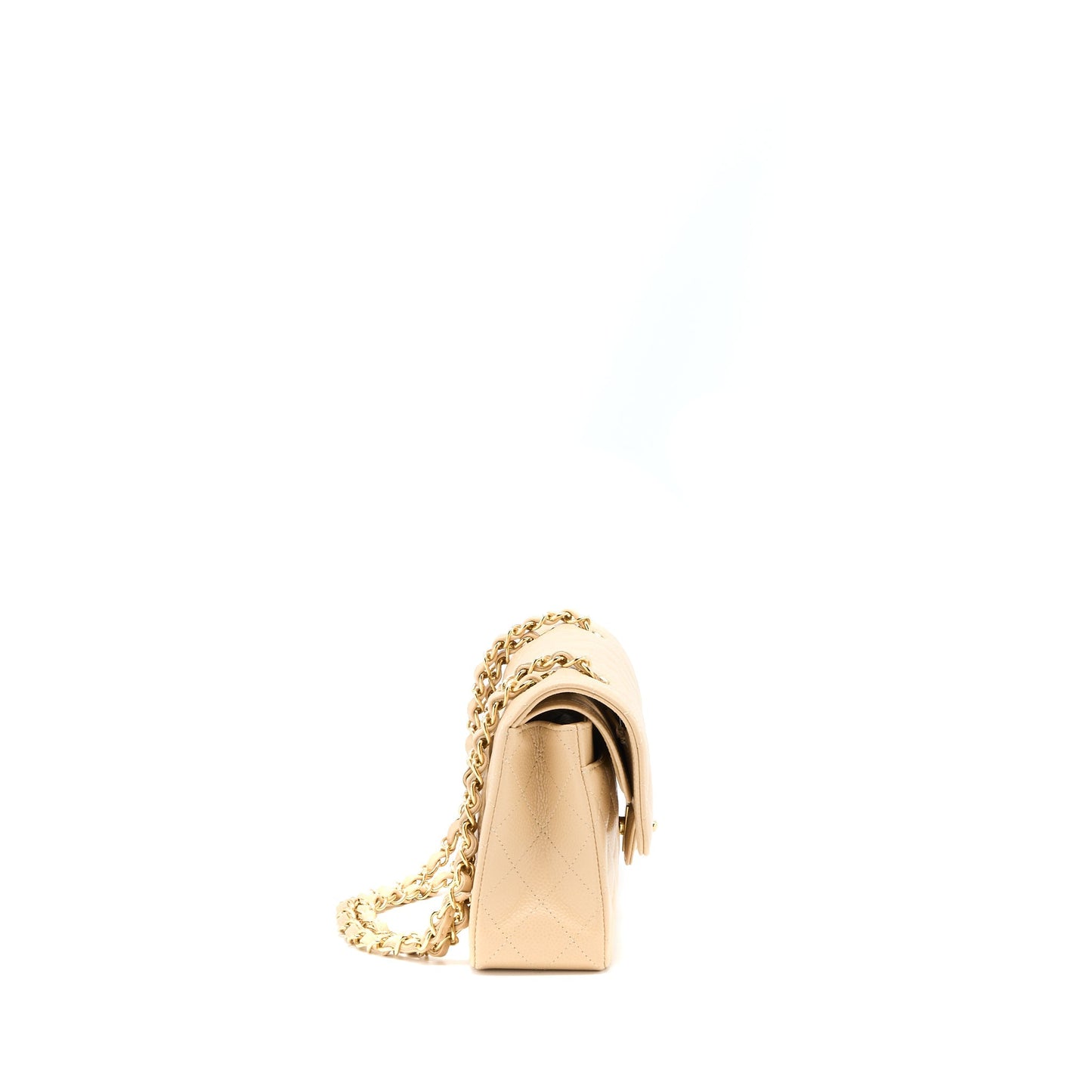 Chanel Small Classic Double Flap Bag Caviar Beige (Microchip)
