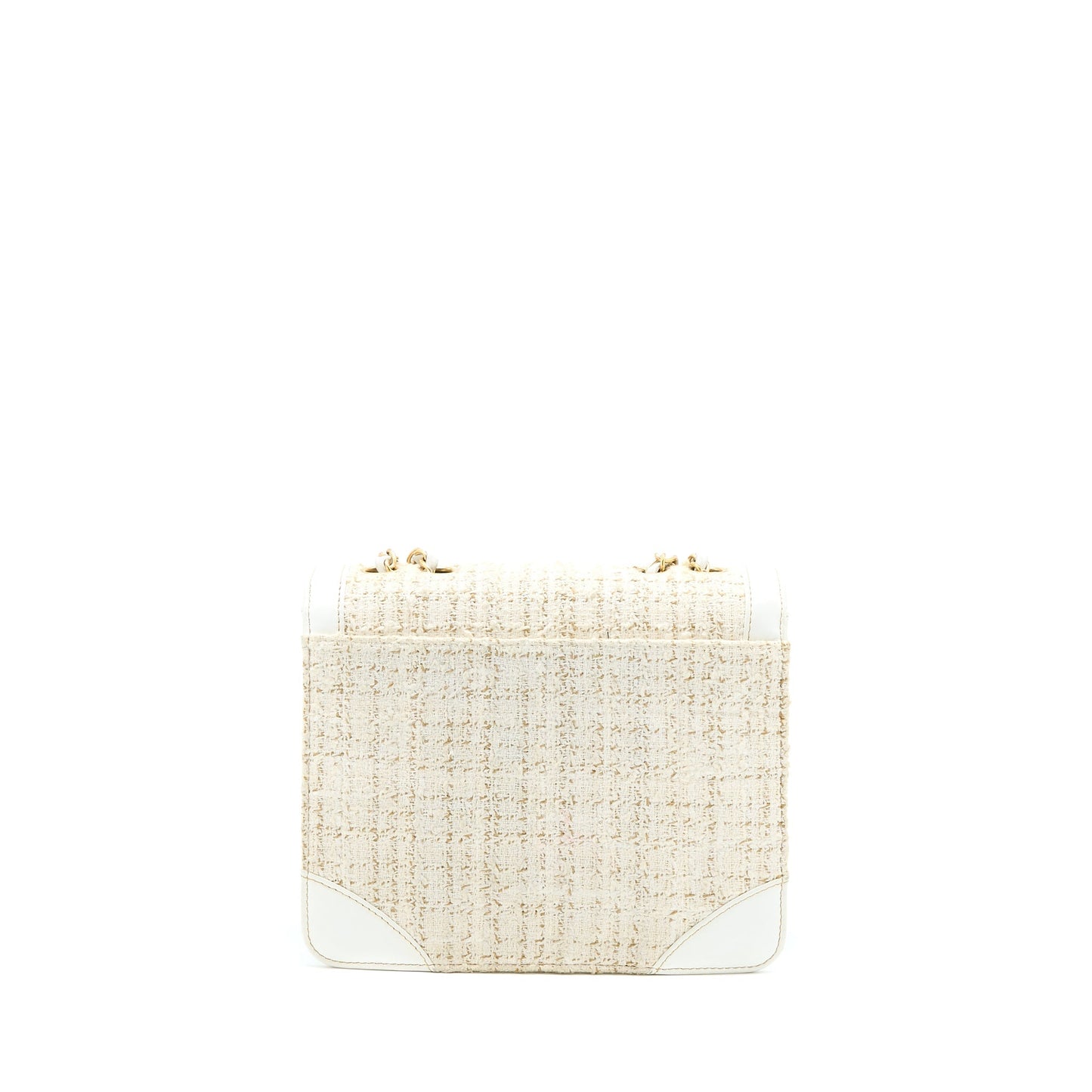 Chanel  Flap Bag Tweed / Leather White
