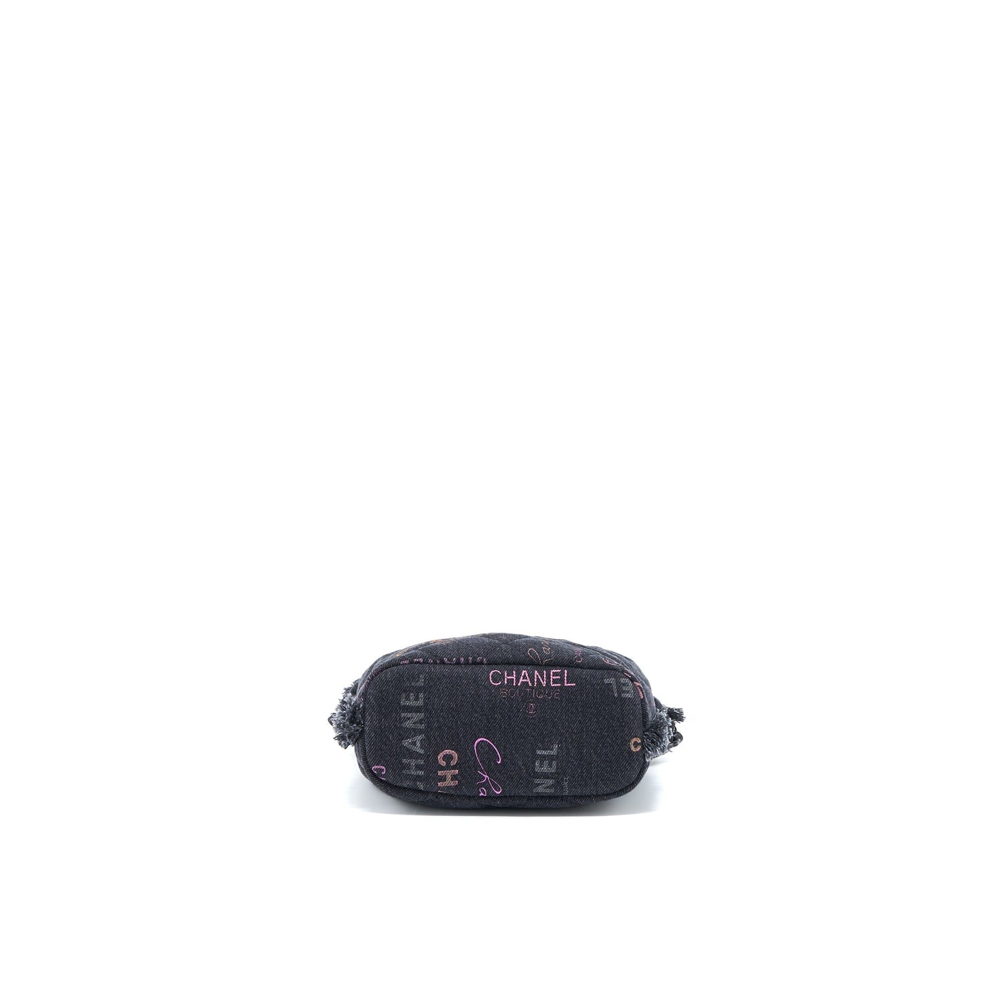 Chanel 22P Small Black Denim Bucket Bag  (Microchip)