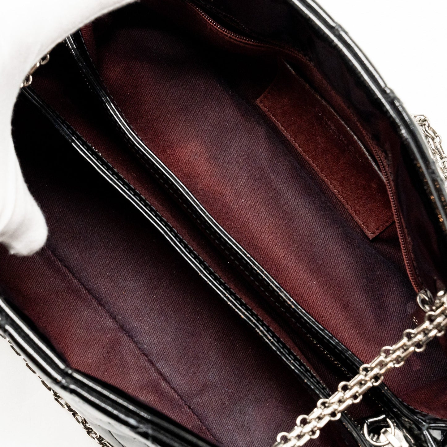 Chanel Just Mademoiselle Bowling Bag Patent Black