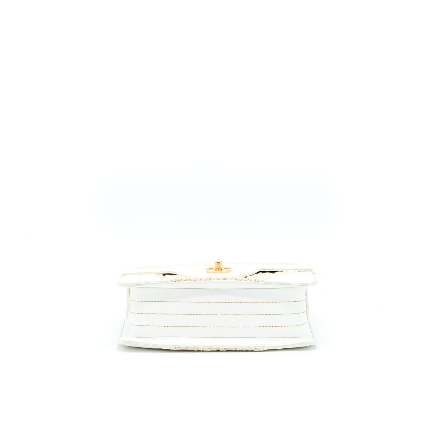 Chanel  Flap Bag Tweed / Leather White