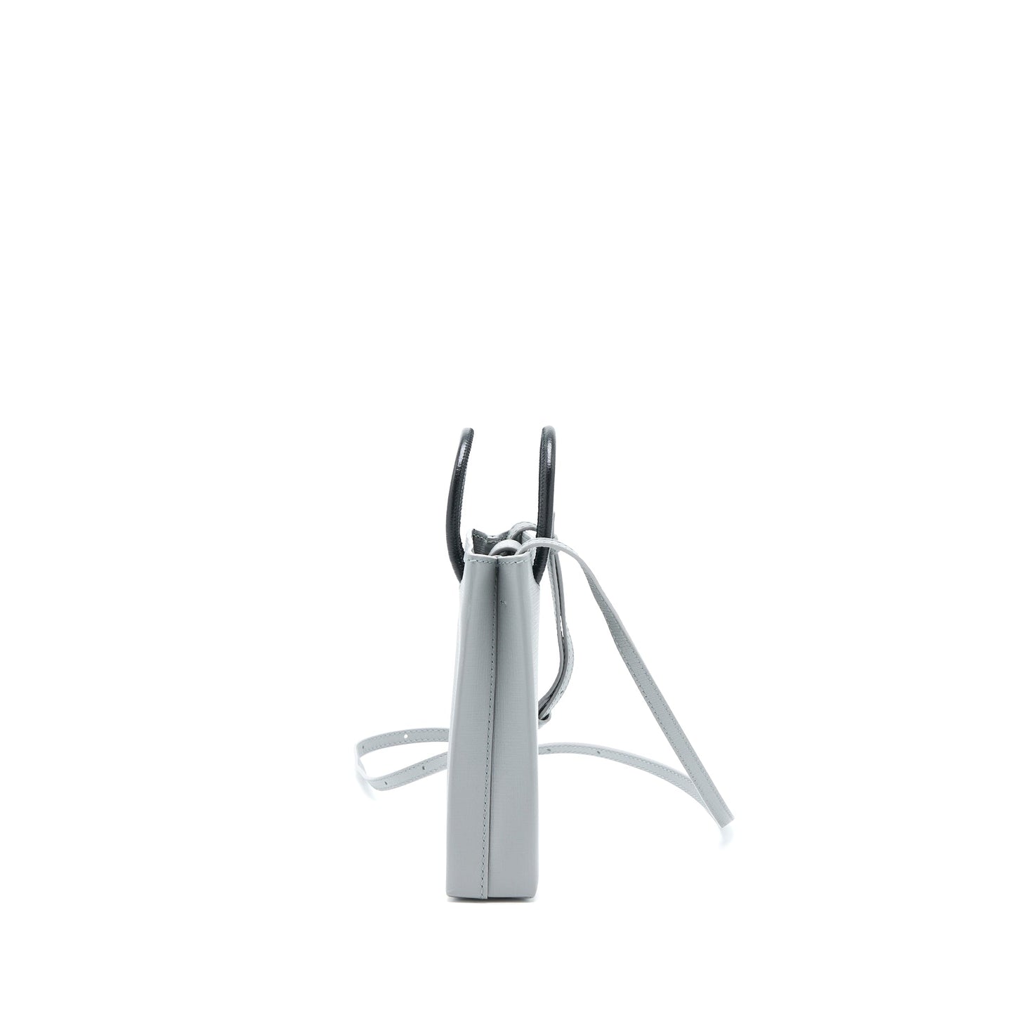 Balenciaga Mini Shopping Phone Pouch Grey