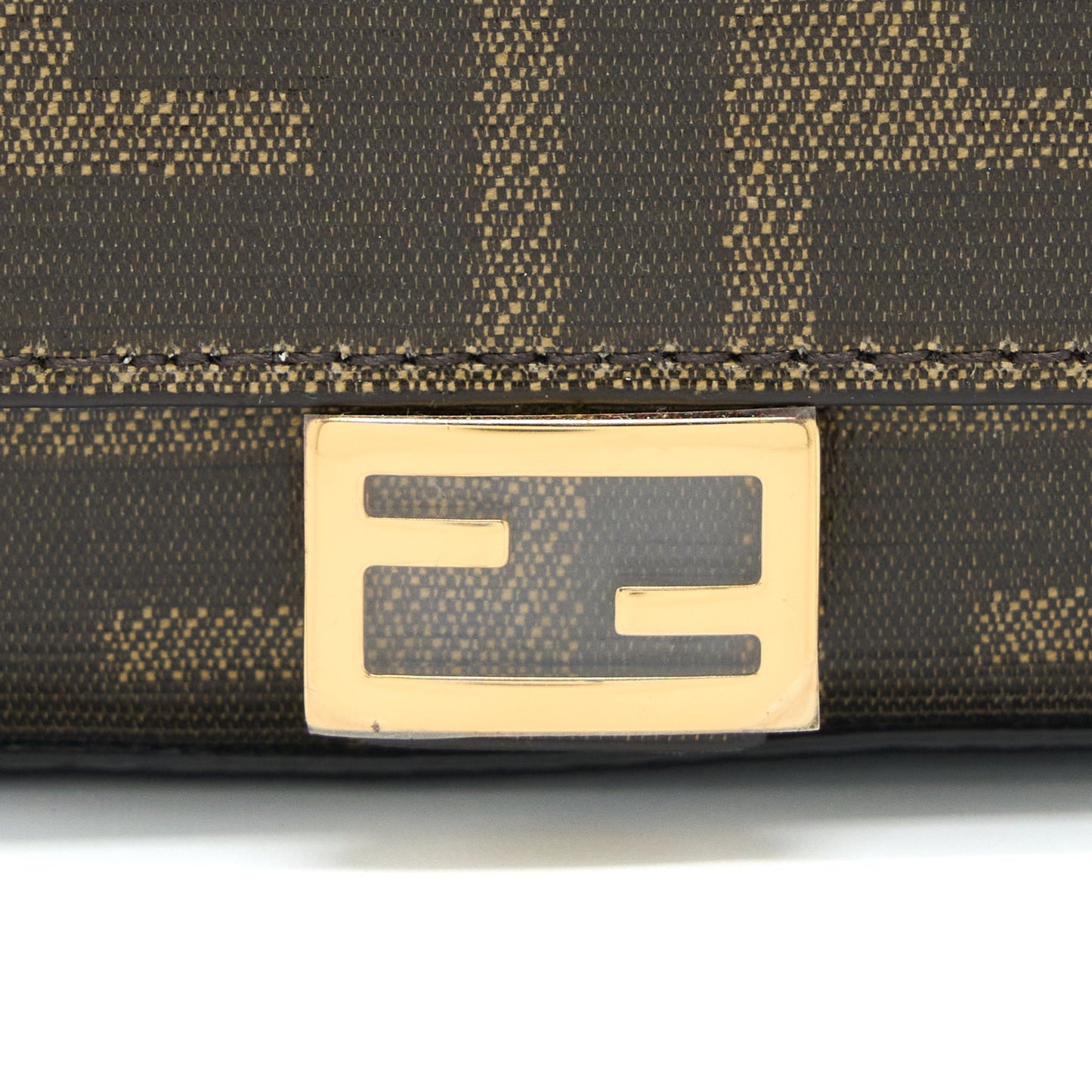 Fendi Baguette Mini Belt Purse Jacquard Canvas/Leather