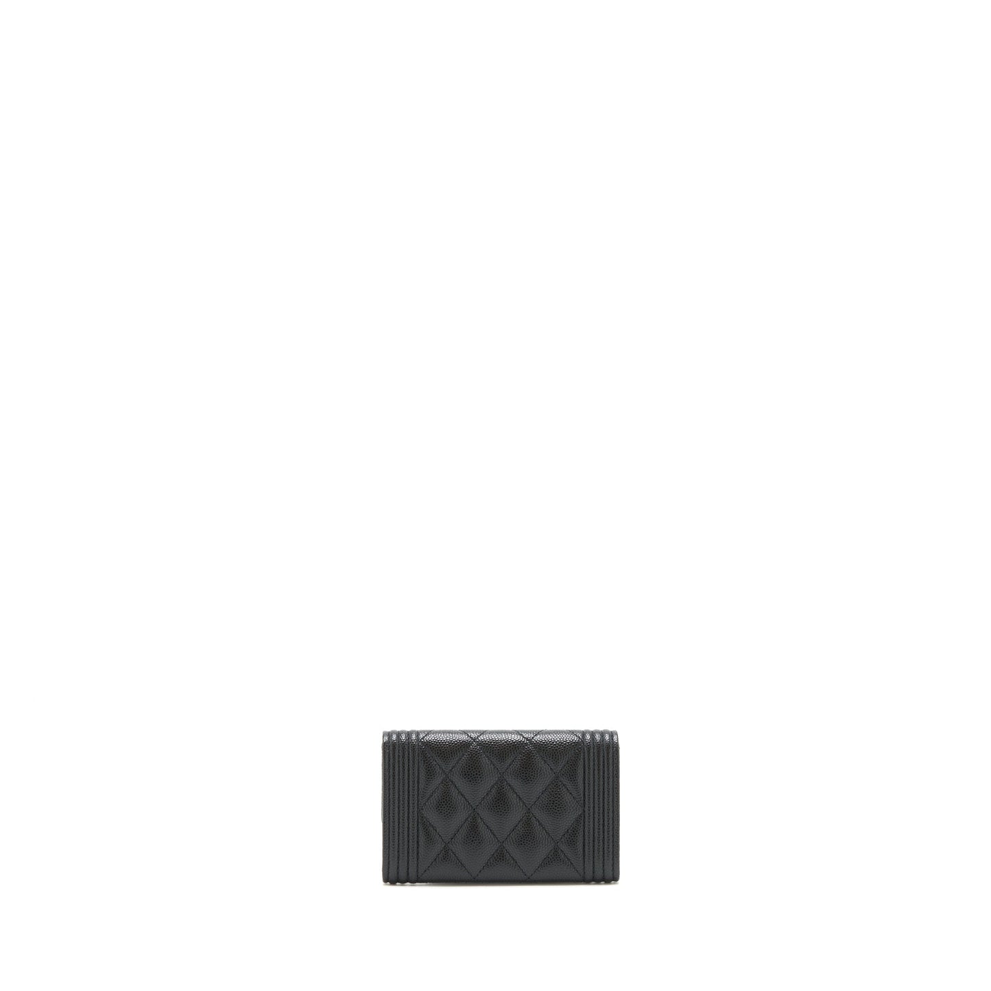 Chanel Boy Cardholder Caviar Black Ruthenium