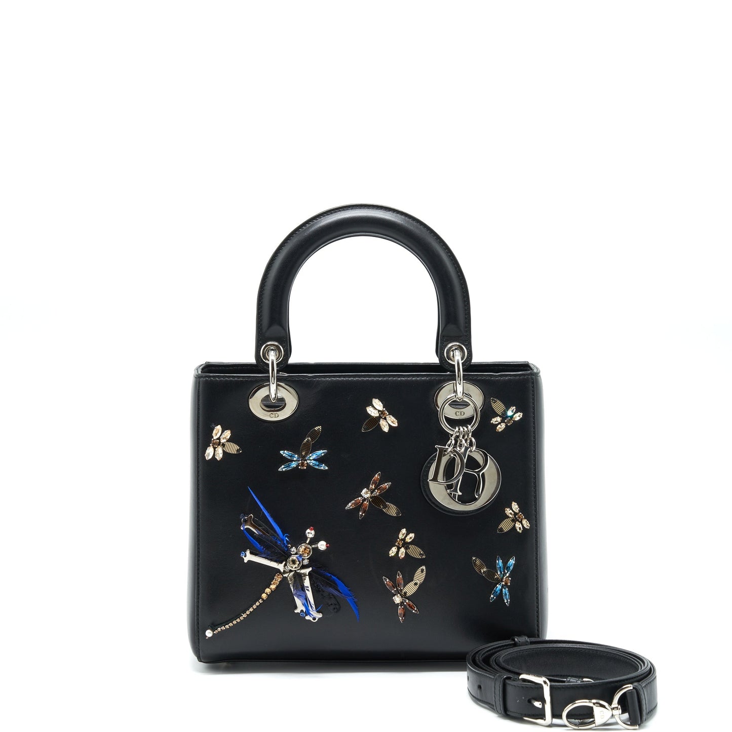 Dior Medium Lady Dior Limited Edition Lambskin Black/Multicolor