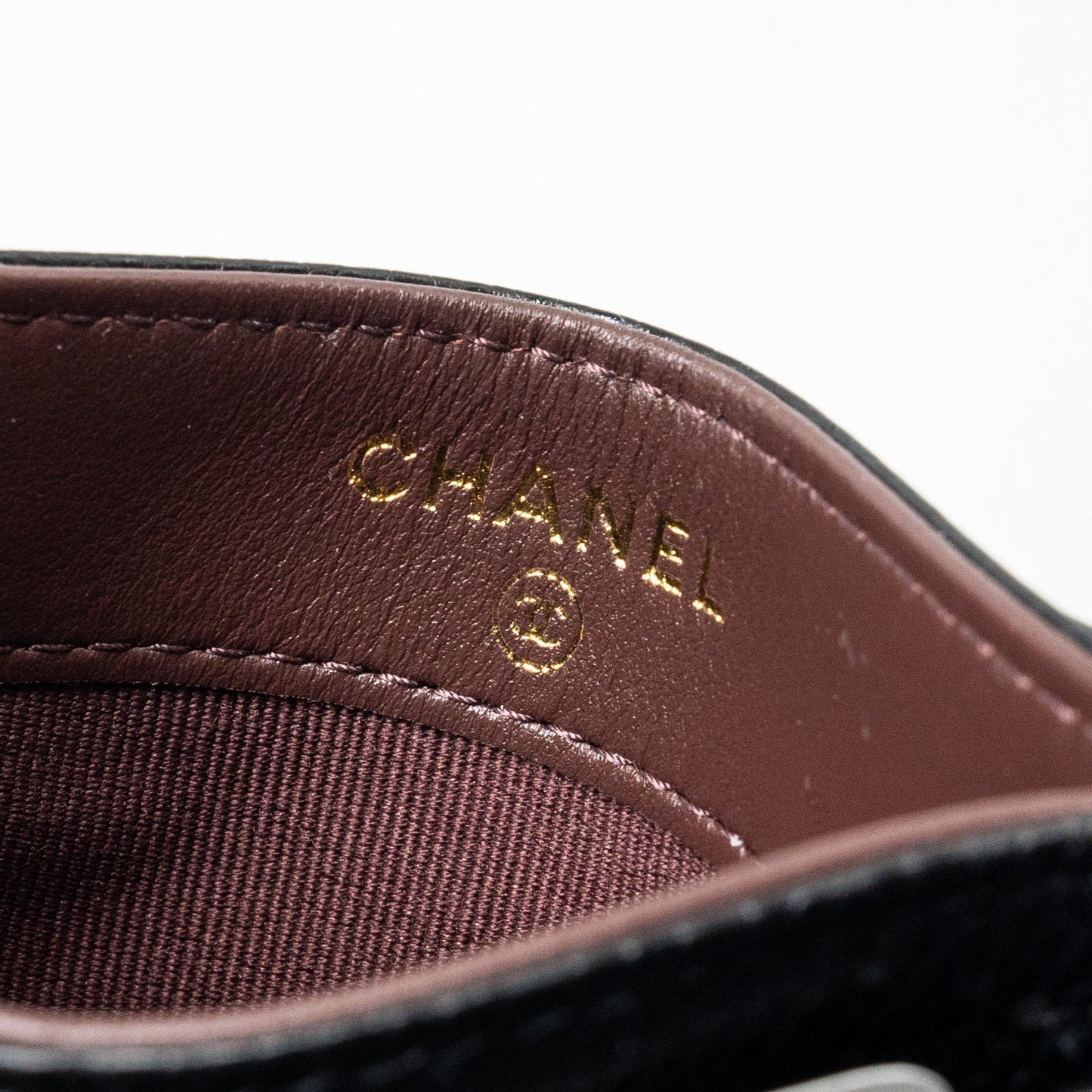 Chanel Classic Card Holder caviar black  (microchip)