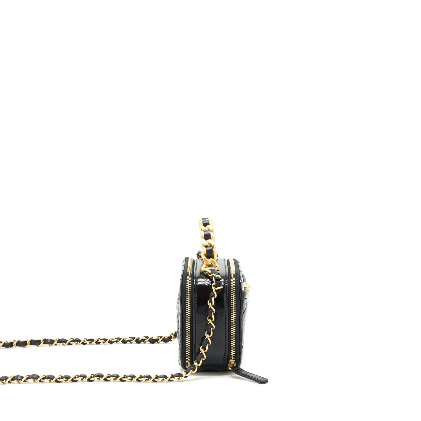 Chanel Vanity Case Handle Crossbody Bag Calfskin Black