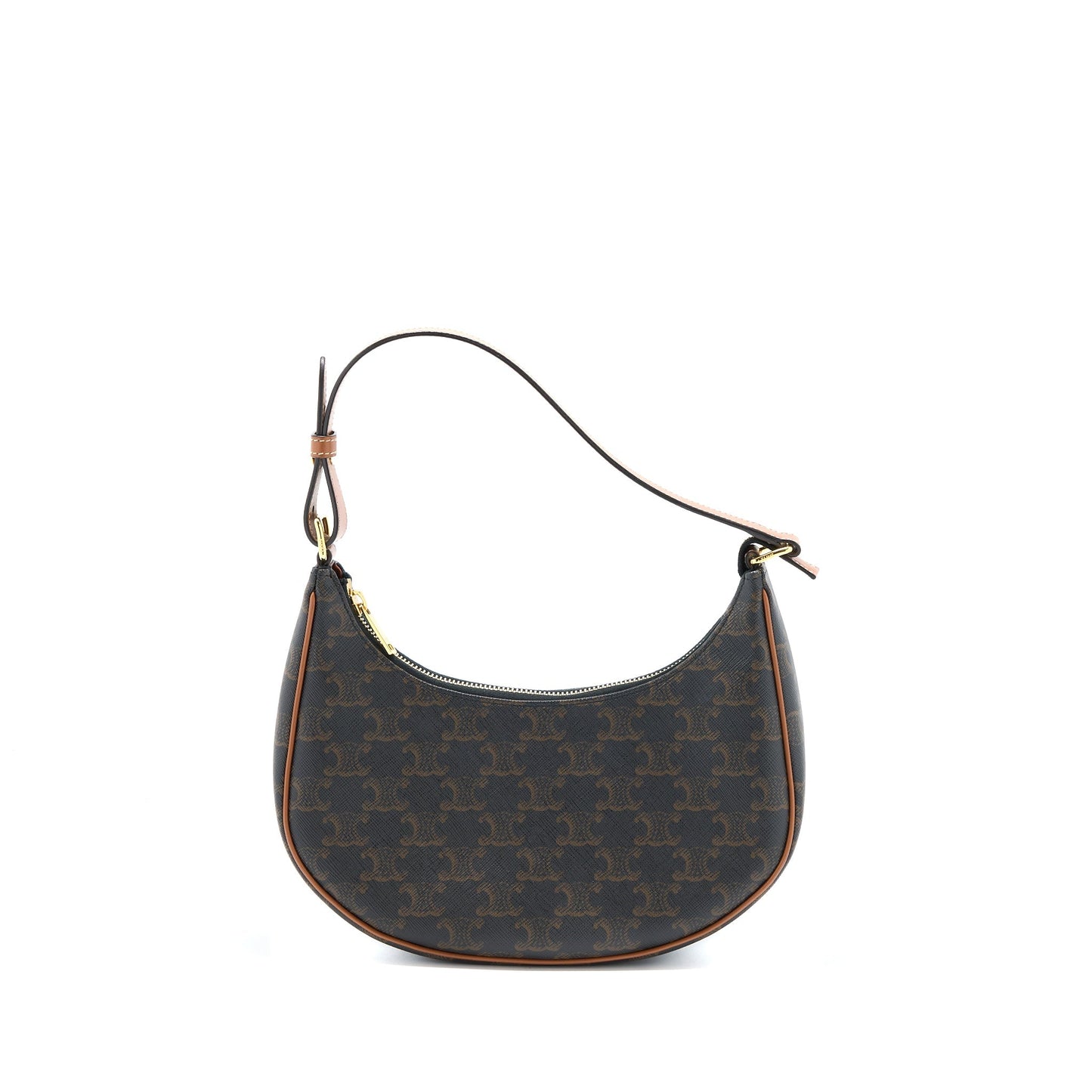 Celine Ava Purse In Triomphe Canvas And Calfskin Tan
