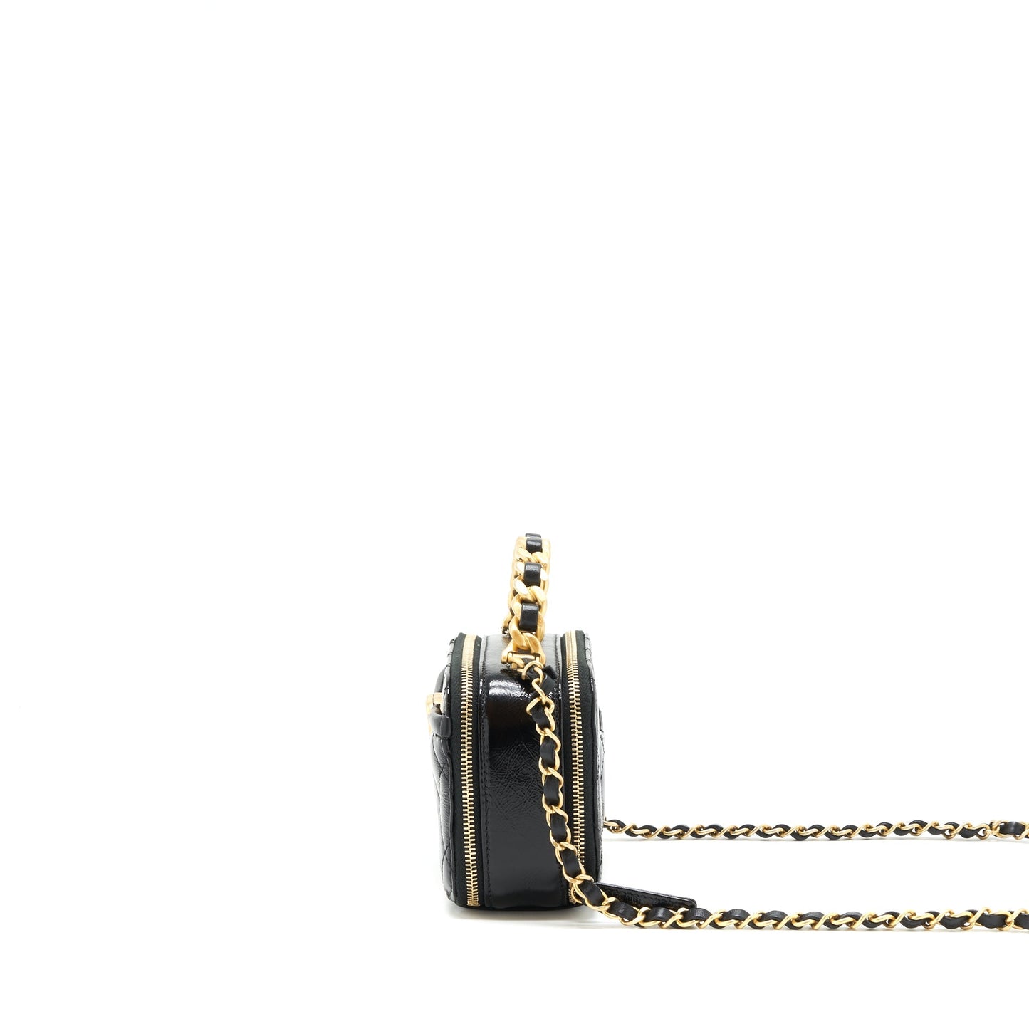 Chanel Vanity Case Handle Crossbody Bag Calfskin Black
