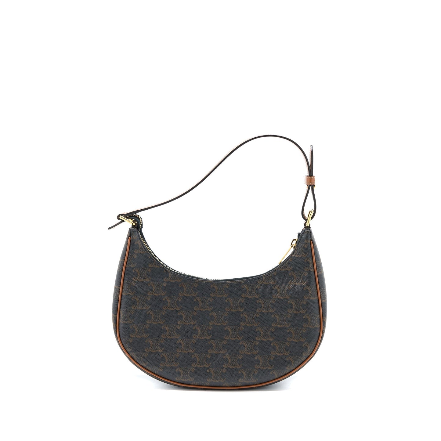 Celine Ava Purse In Triomphe Canvas And Calfskin Tan