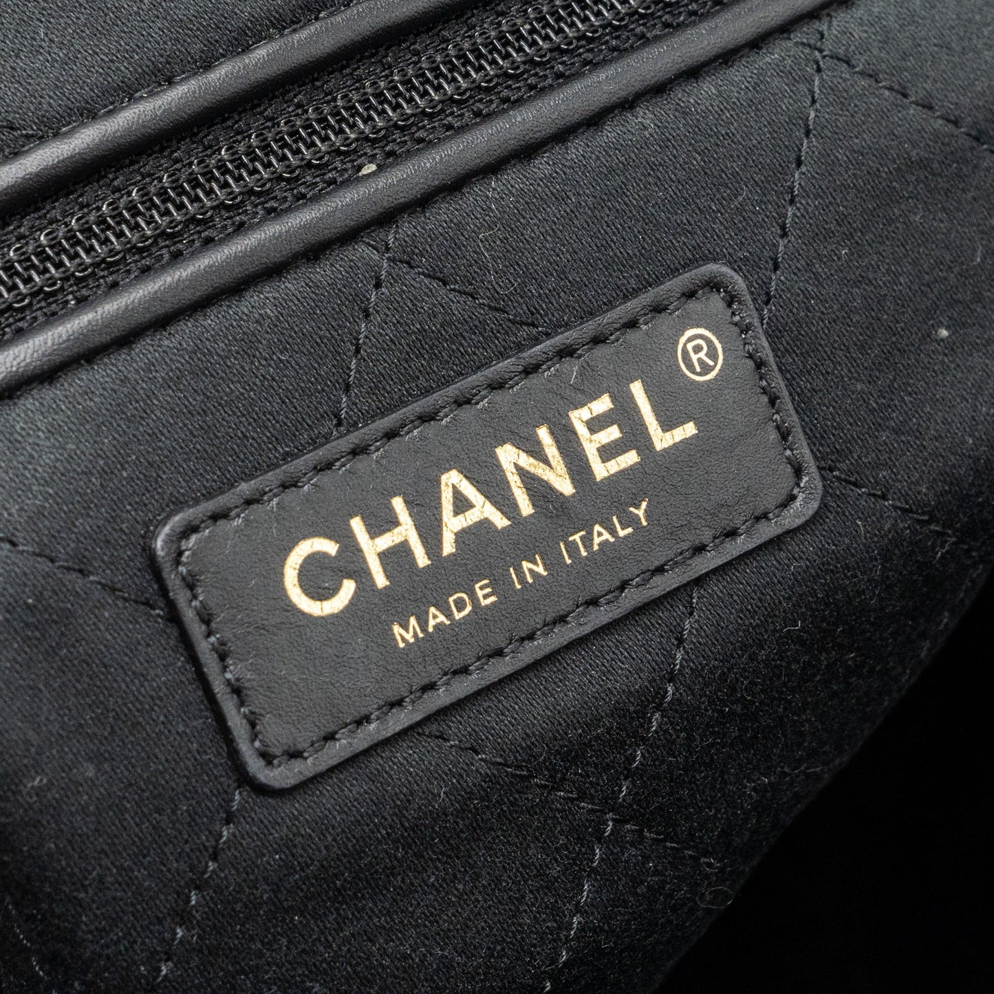 Chanel small 22 bag calfskin with white Stitching black  (microchip)