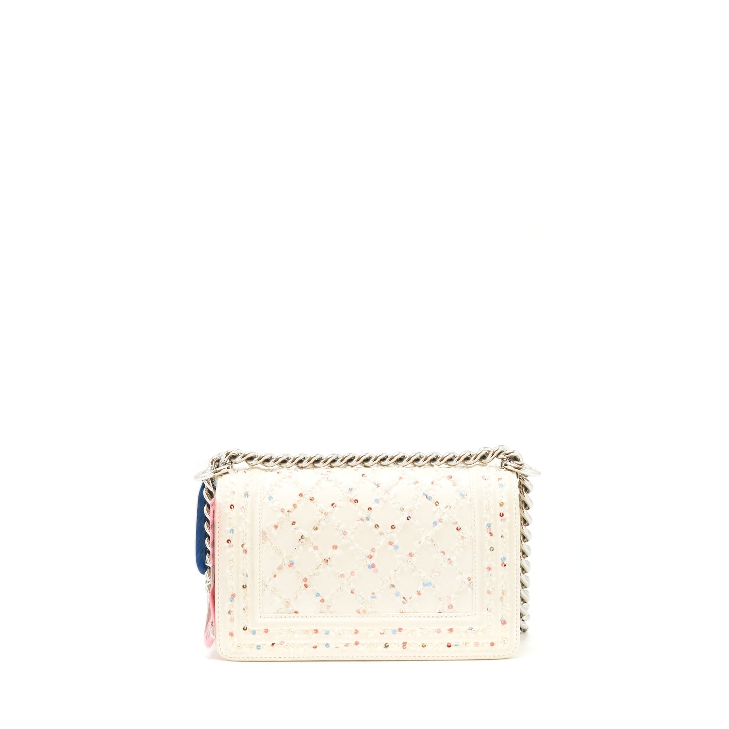 Chanel Small boy bag limited white
