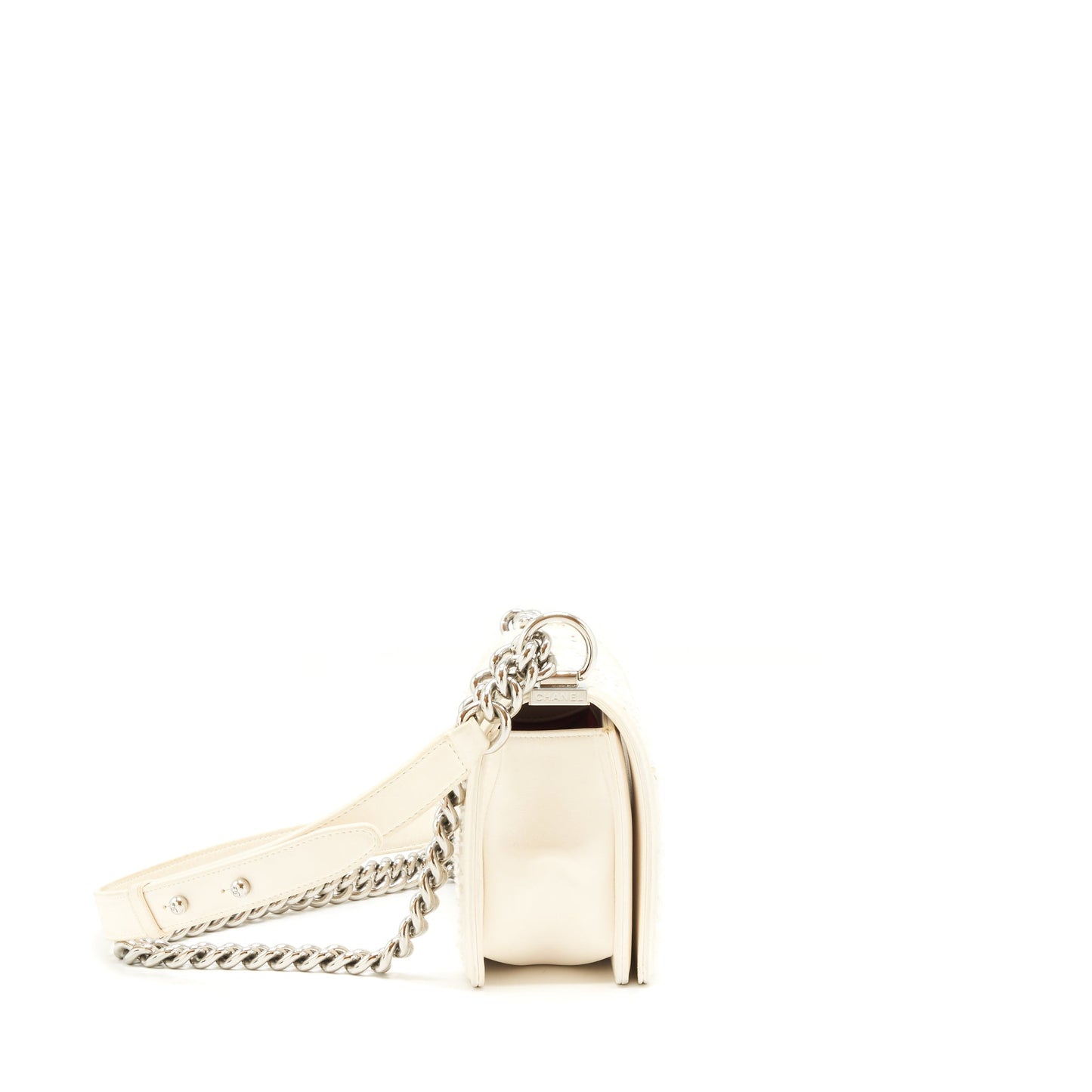 Chanel Small boy bag limited white