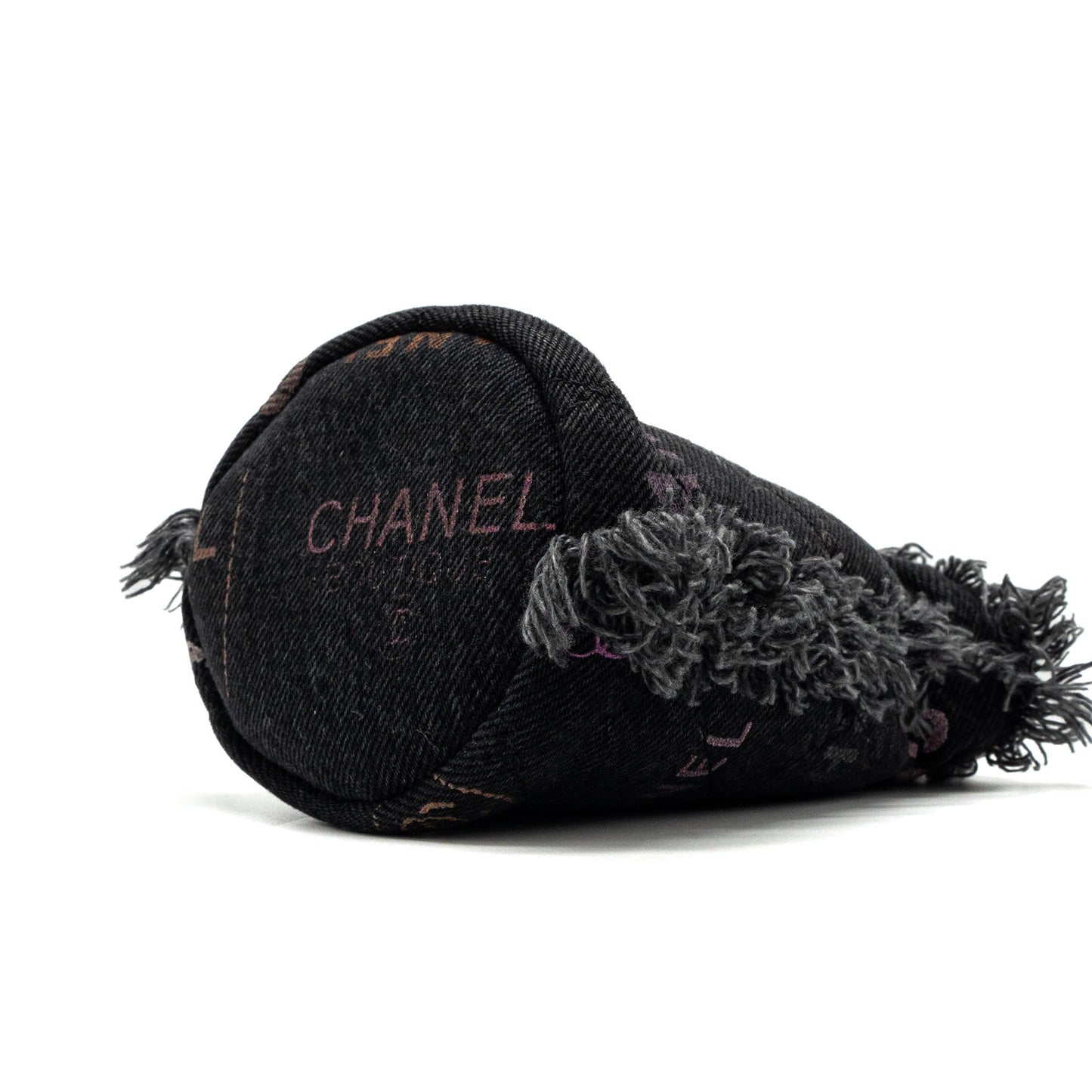 Chanel Super Mini Bucket Bag Black Denim L