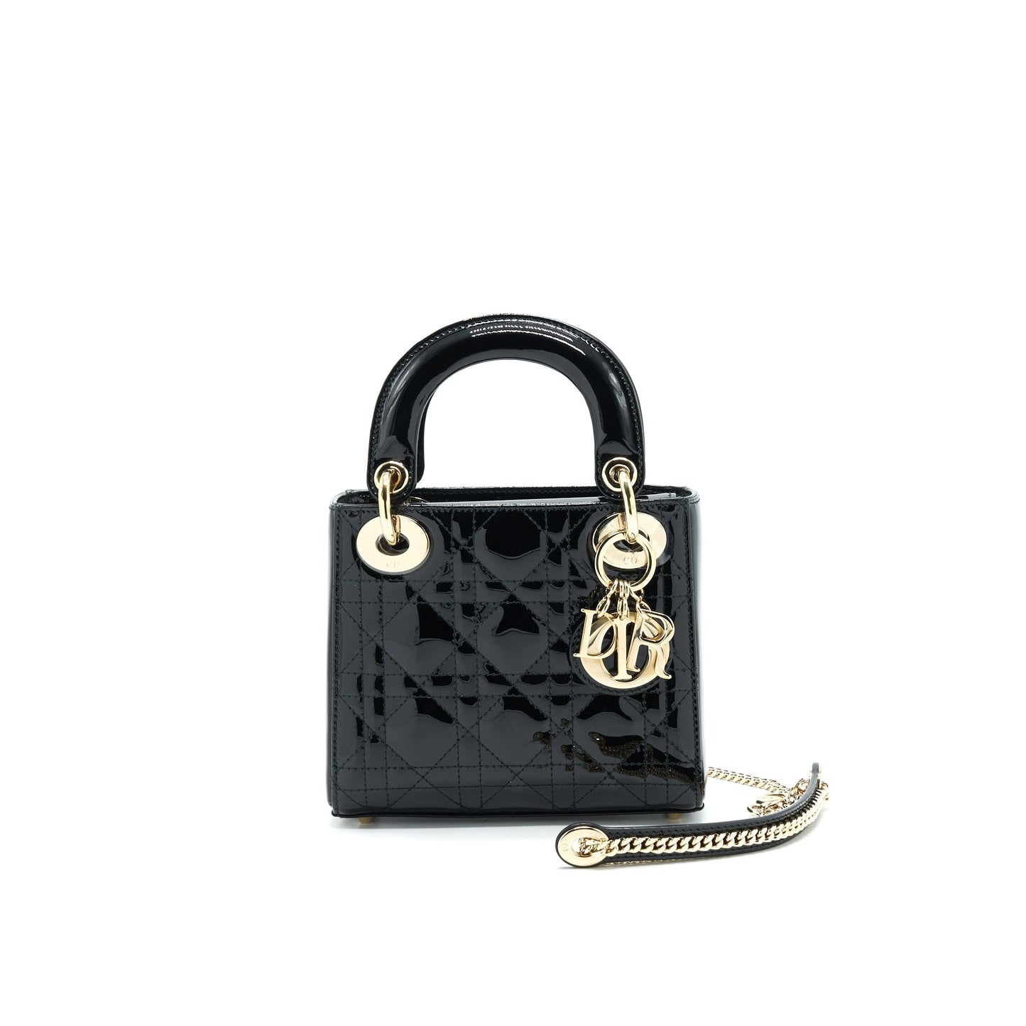 Dior Mini Lady Dior Patent Leather Black with