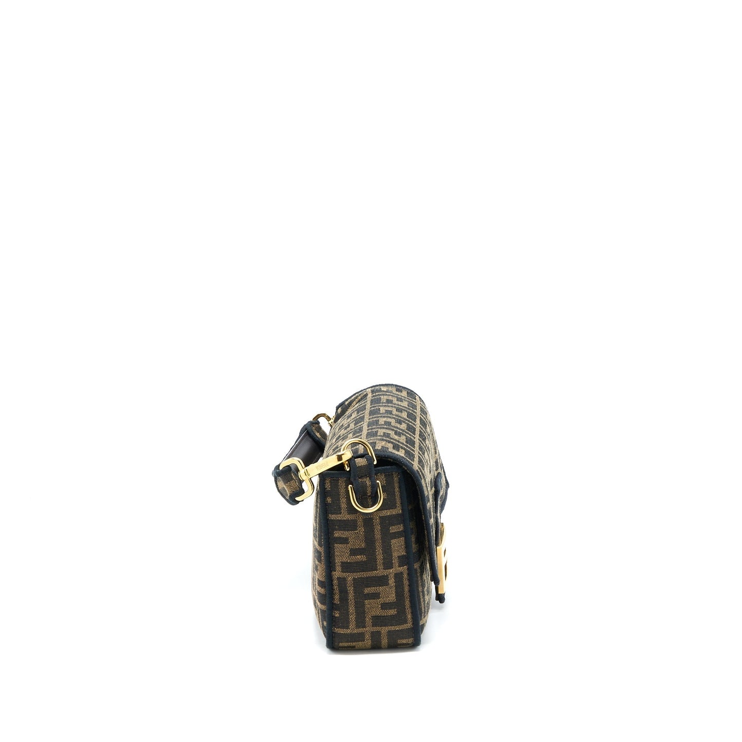 Fendi Baguette Purse Jacquard Fabric Brown