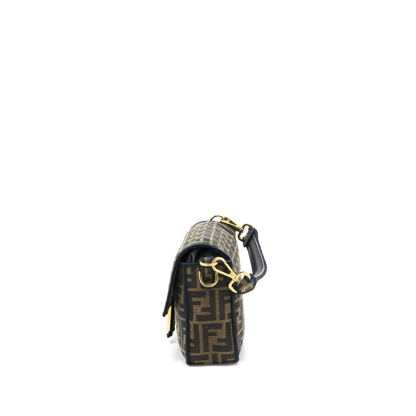 Fendi Baguette Purse Jacquard Fabric Brown