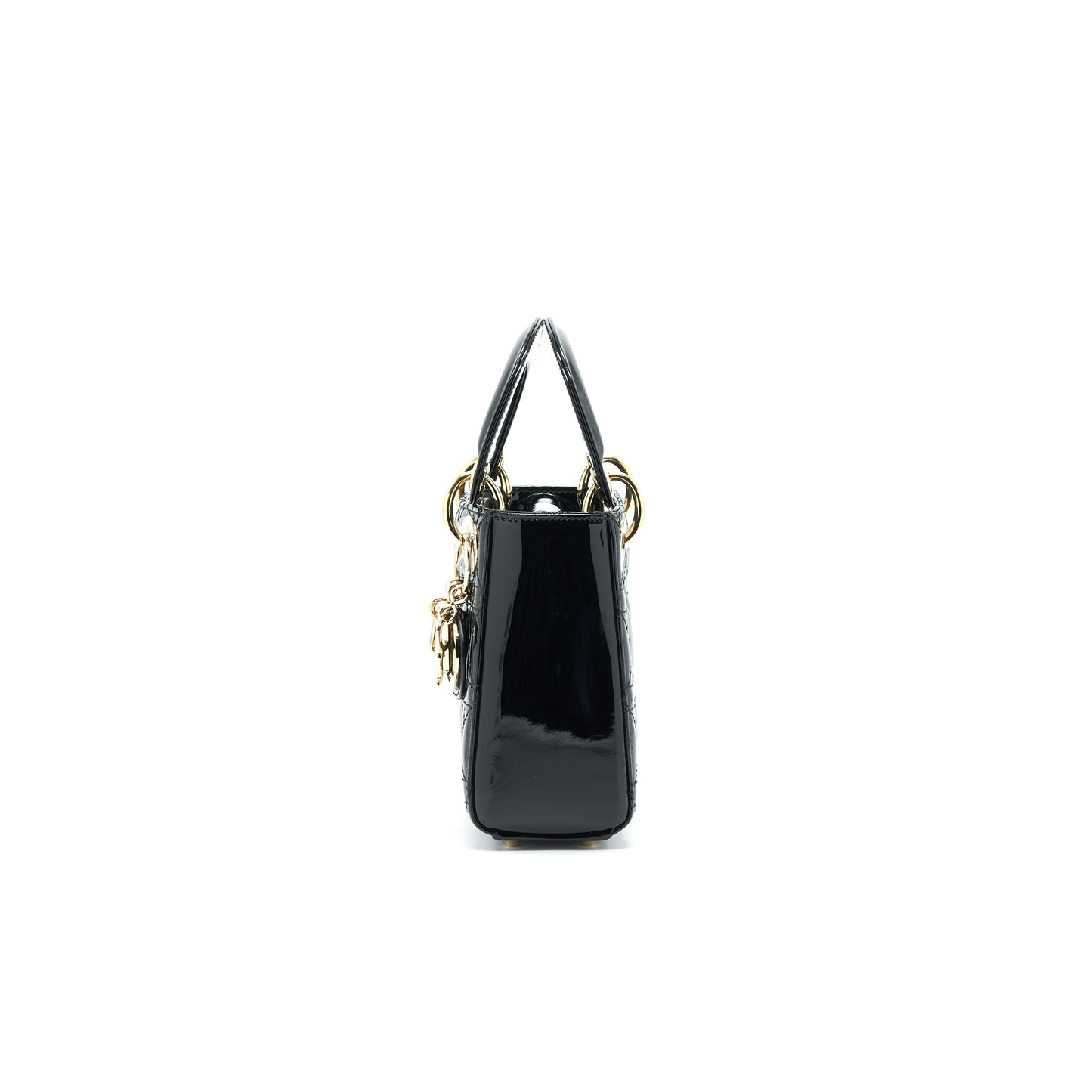 Dior Mini Lady Dior Patent Leather Black with