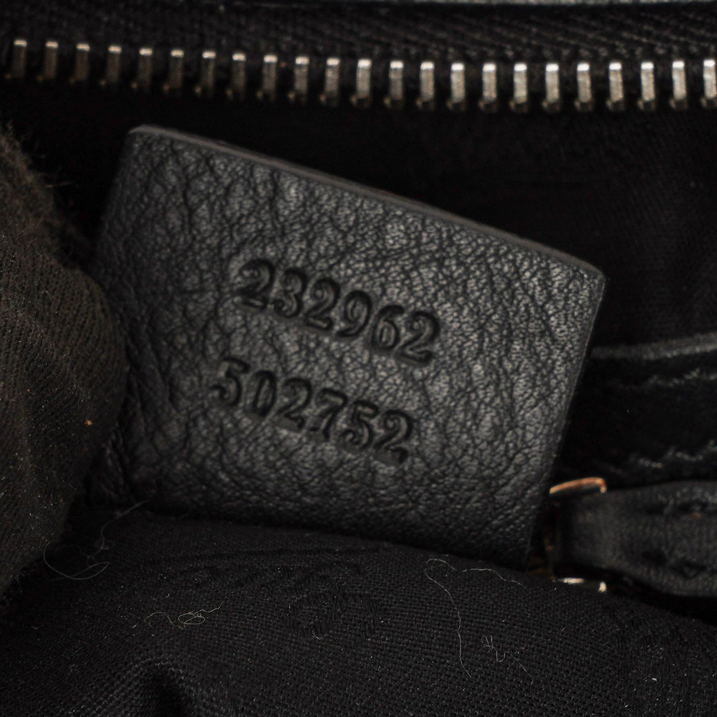 Gucci Guccissima Black Leather Hobo Bag