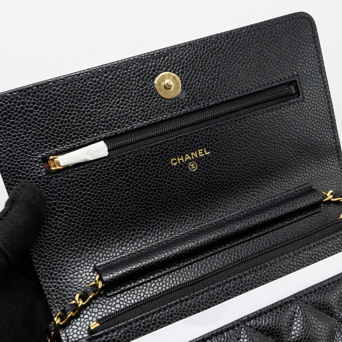 Chanel Classic Wallet on Chain Caviar black  (microchip)