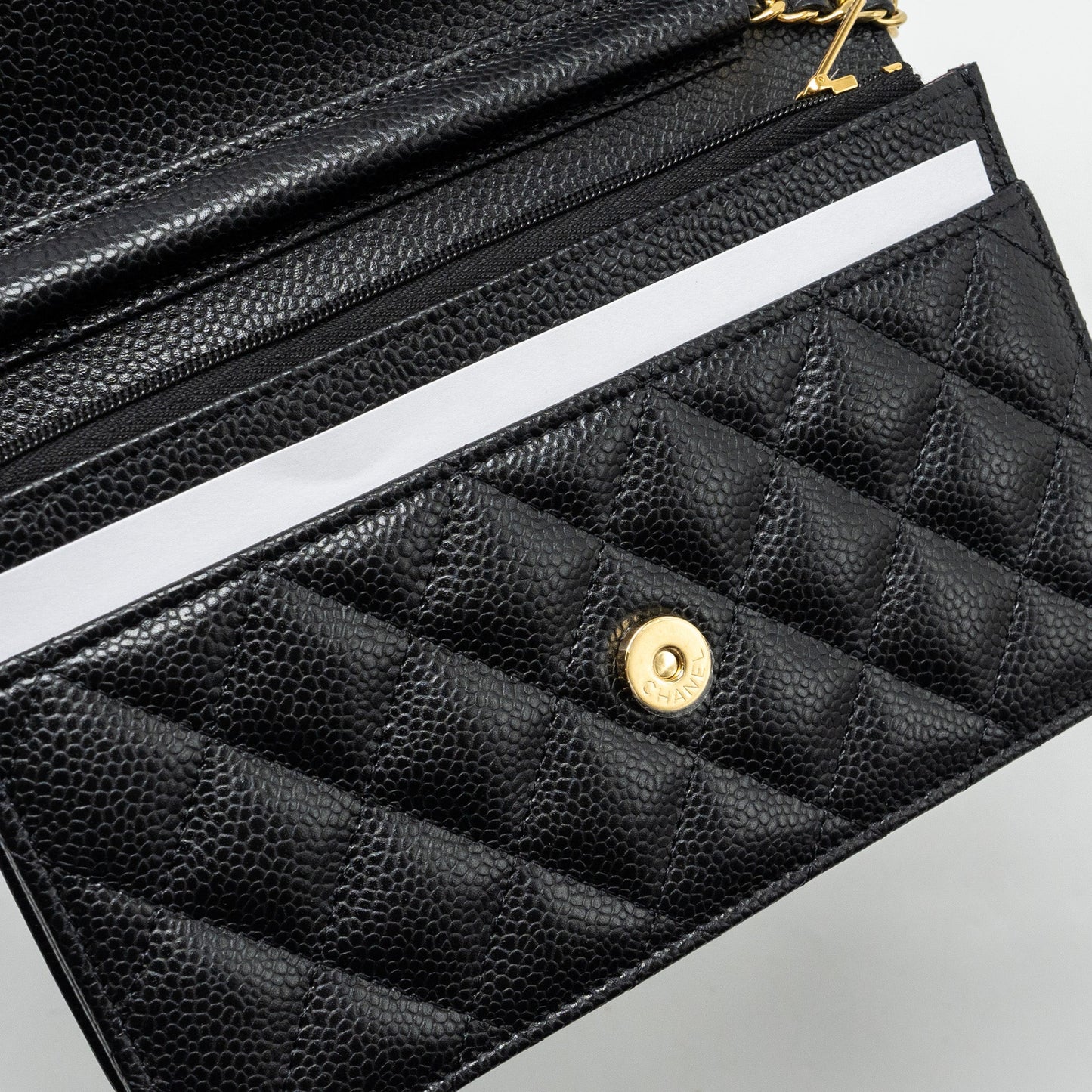 Chanel Classic Wallet on Chain Caviar black  (microchip)