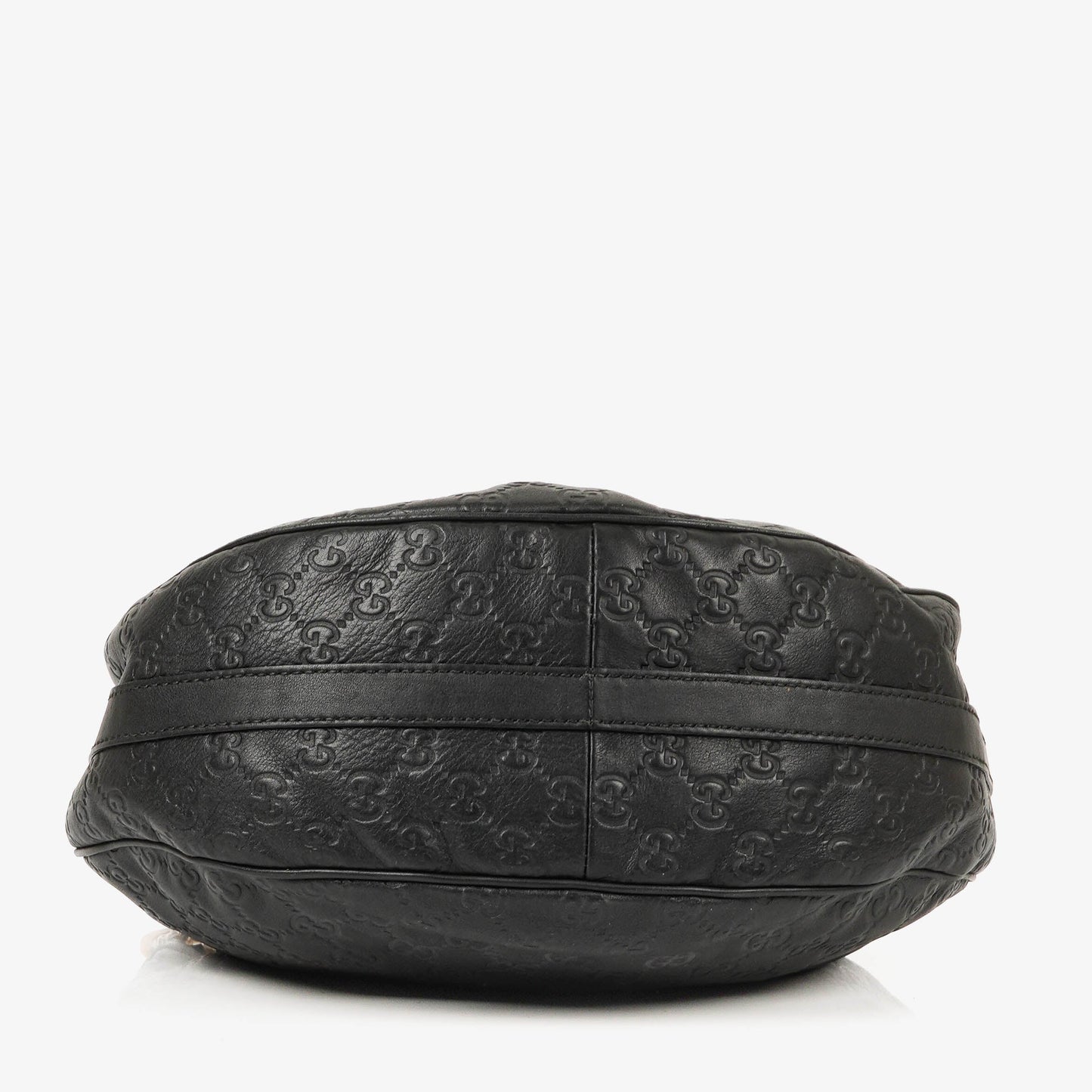 Gucci Guccissima Black Leather Hobo Bag