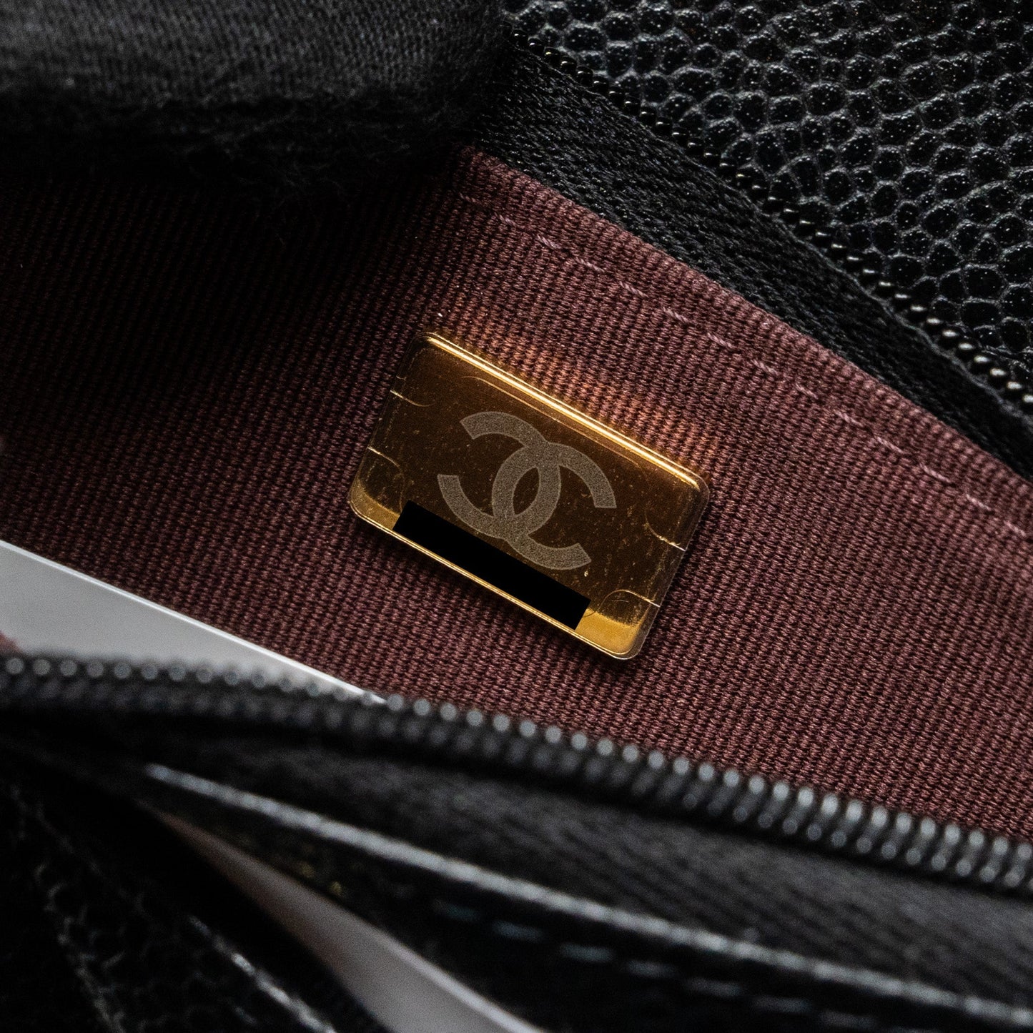 Chanel Classic Wallet on Chain Caviar black  (microchip)