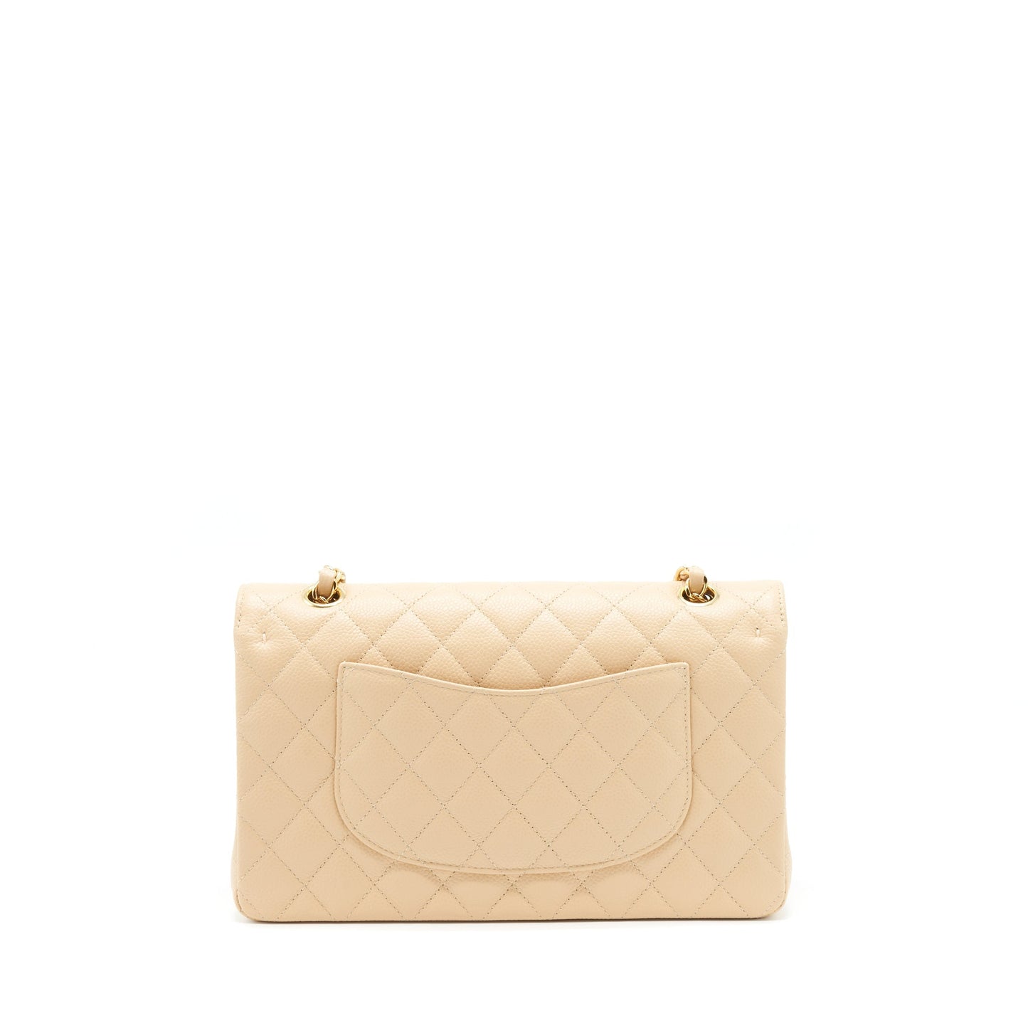 Chanel Medium Classic Double Flap Bag Caviar Beige L