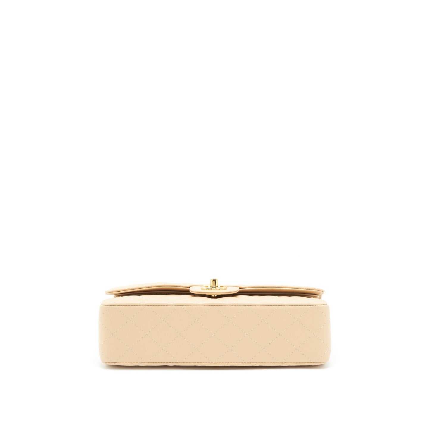 Chanel Medium Classic Double Flap Bag Caviar Beige L