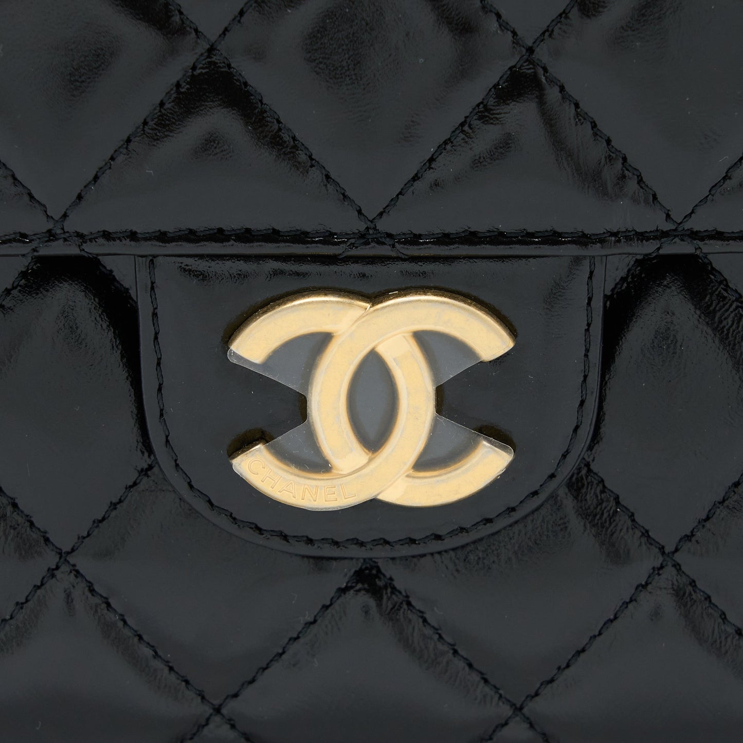 Chanel 23C Hobo Bag Shiny Calfskin Black Brushed  (Microchip)